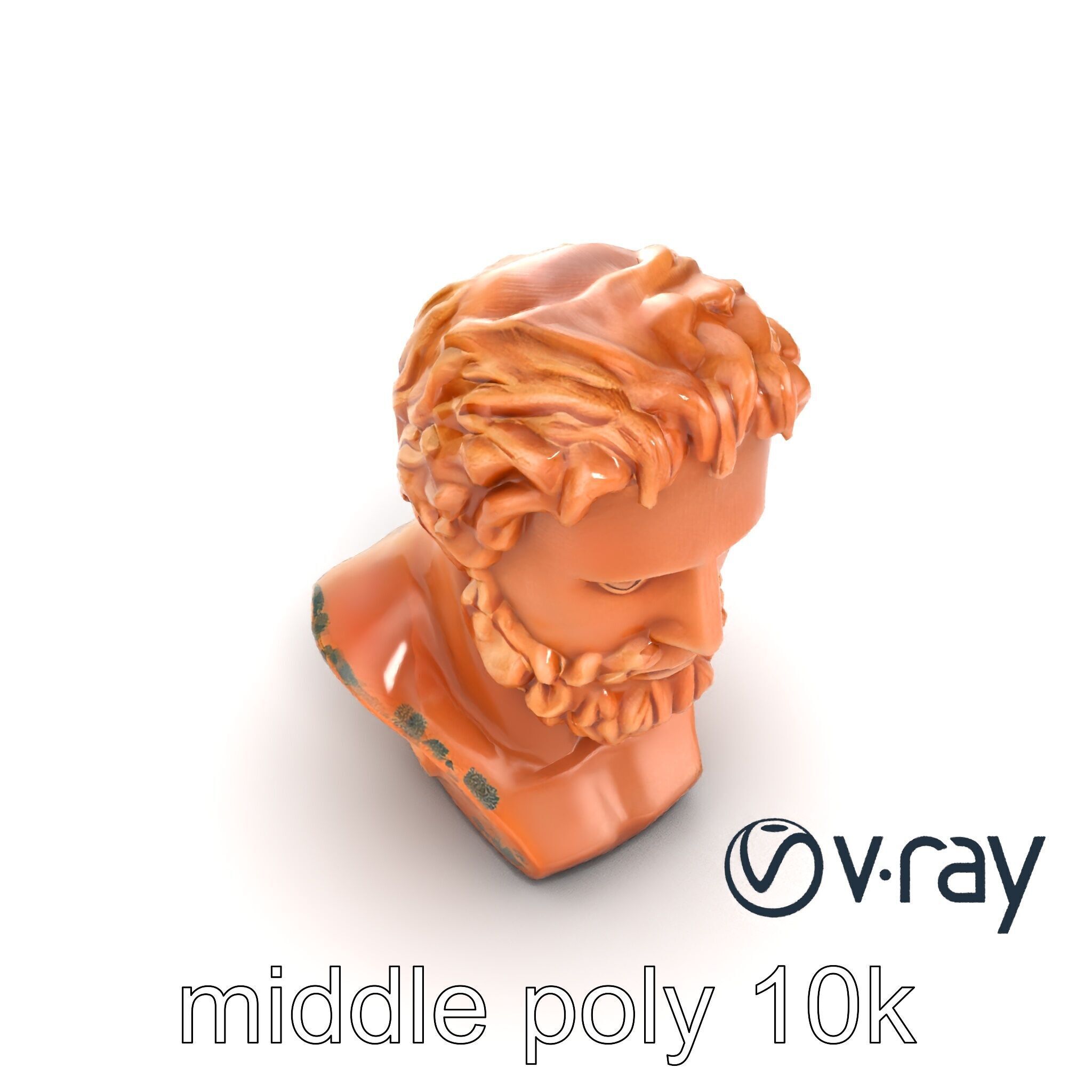 Ancient Greek Terracotta Statue model pack Low-poly 3D model_11