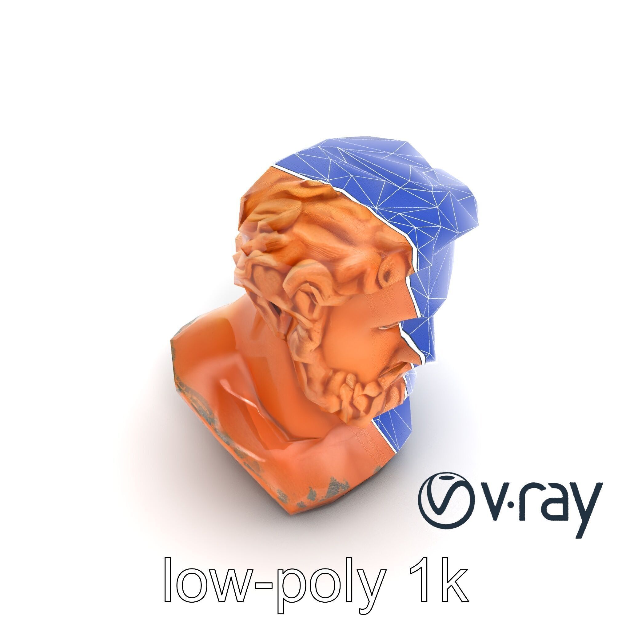 Ancient Greek Terracotta Statue model pack Low-poly 3D model_23