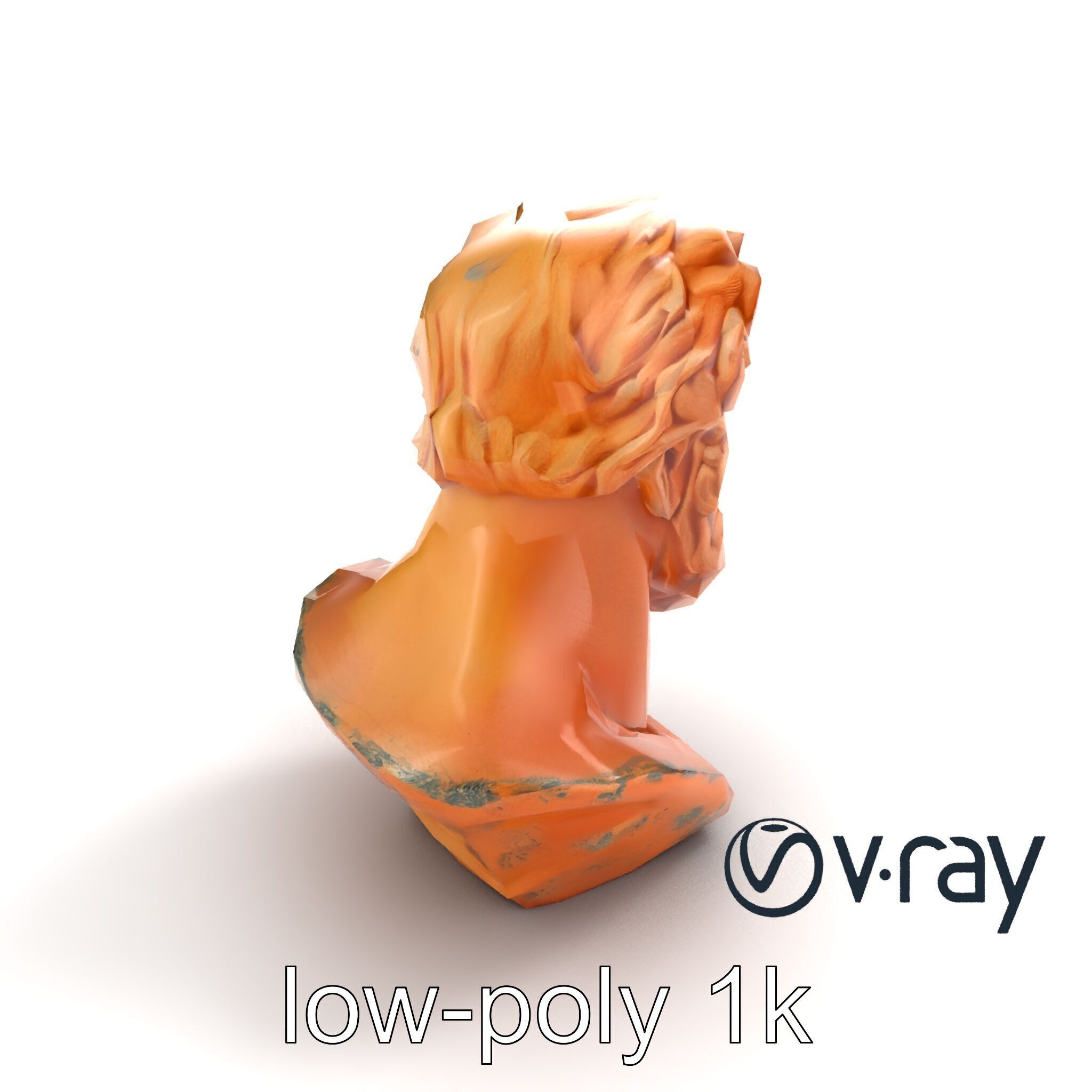 Ancient Greek Terracotta Statue model pack Low-poly 3D model_18