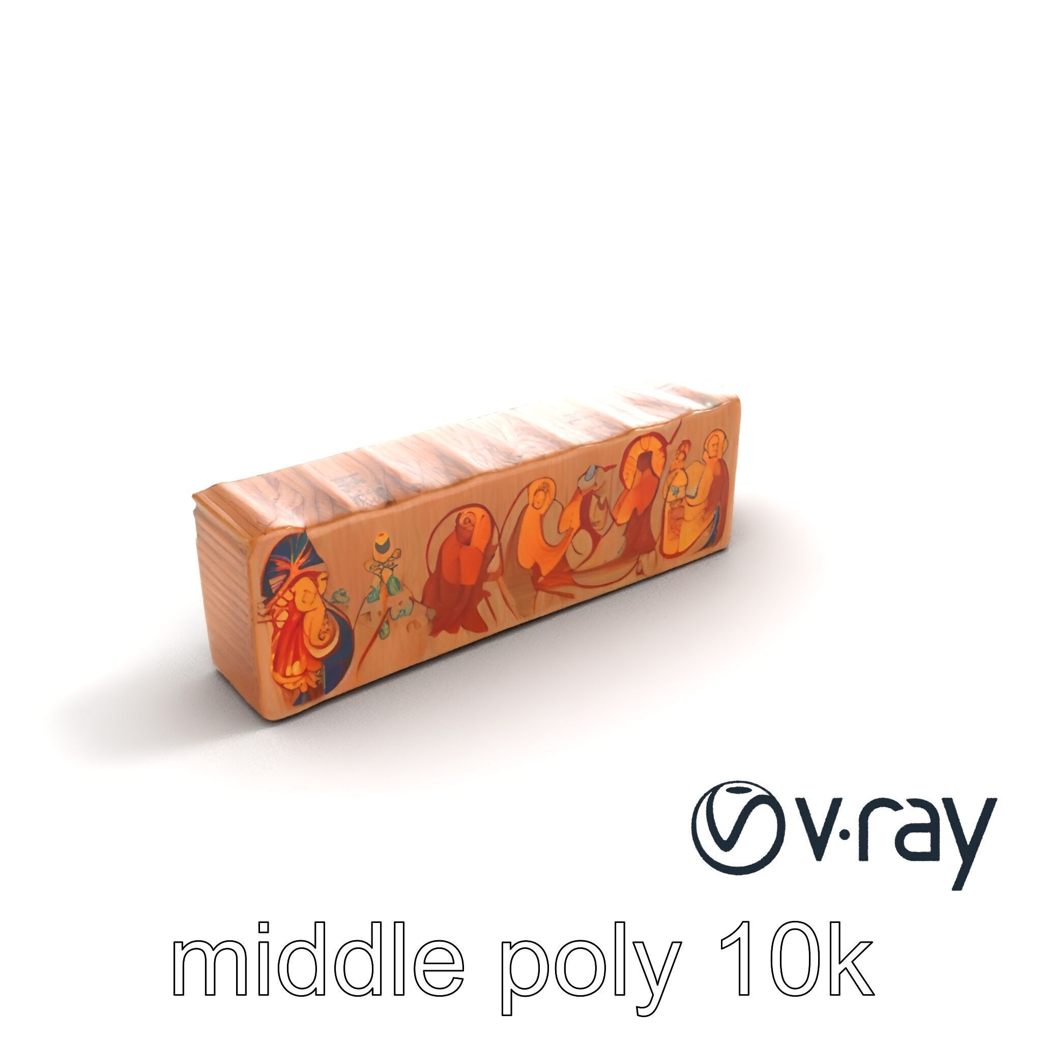 Byzantine Mosaic Panel Religious Iconography model pack Low-poly 3D model_10