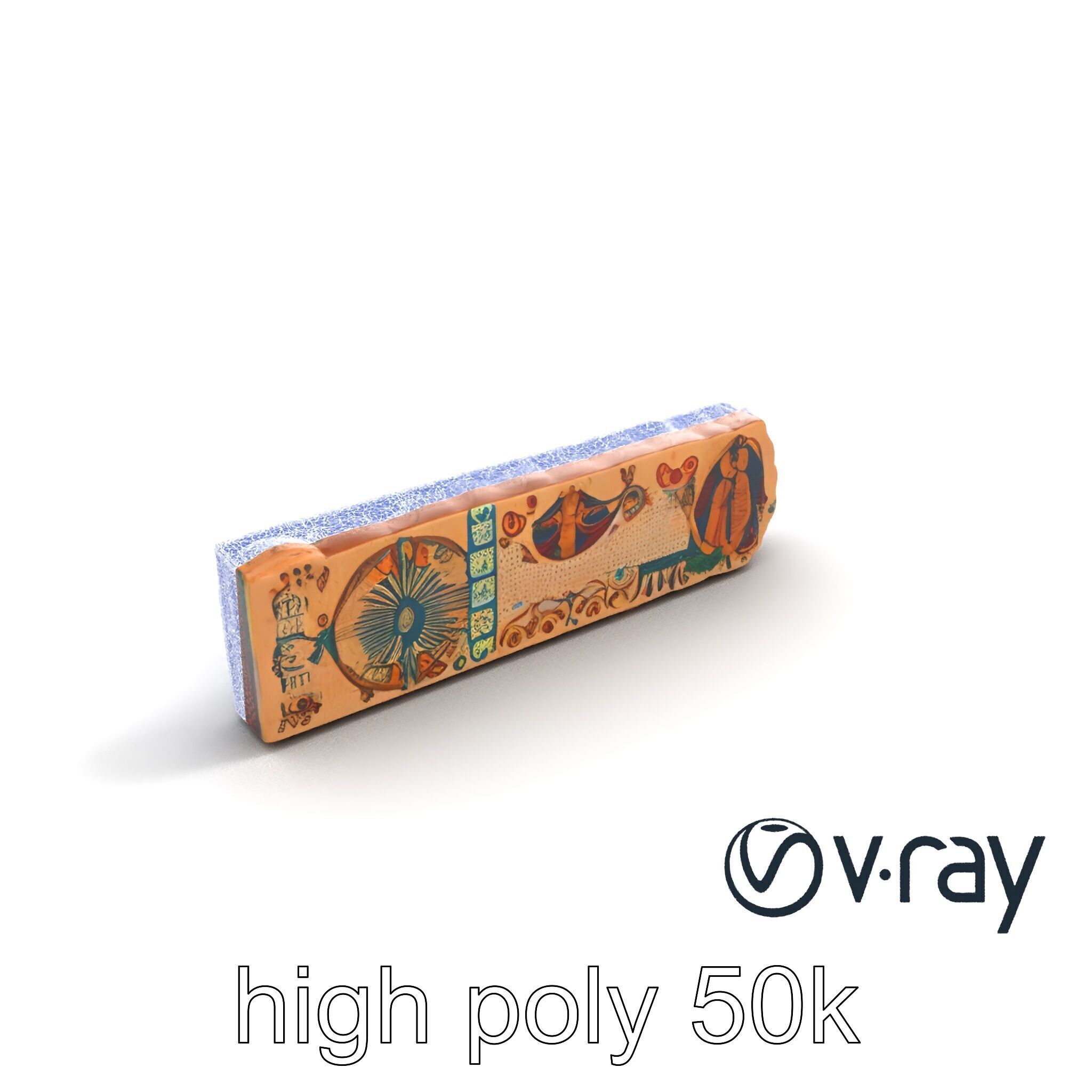 Byzantine Mosaic Panel Religious Iconography model pack Low-poly 3D model_16