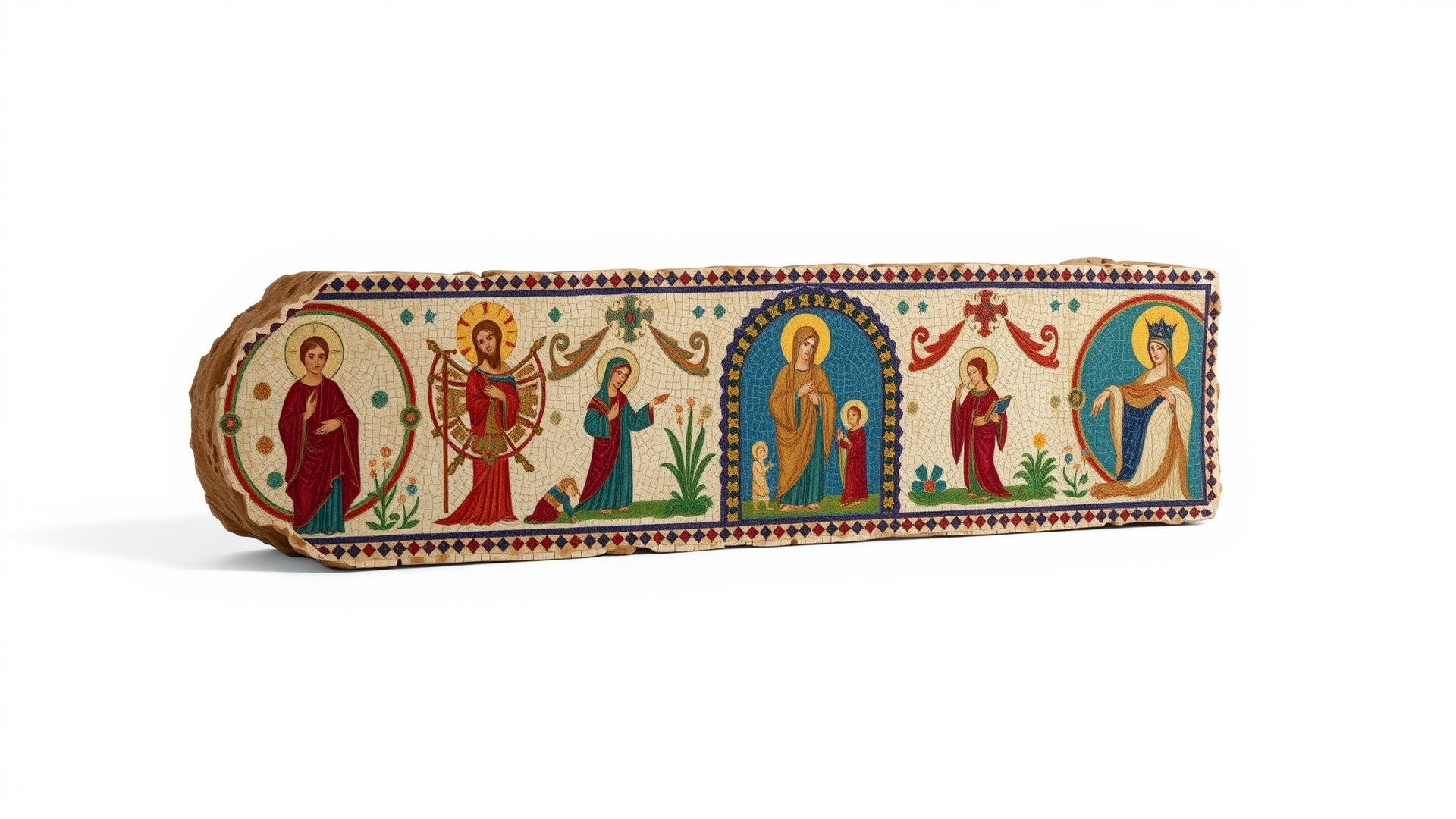 Byzantine Mosaic Panel Religious Iconography model pack Low-poly 3D model_4