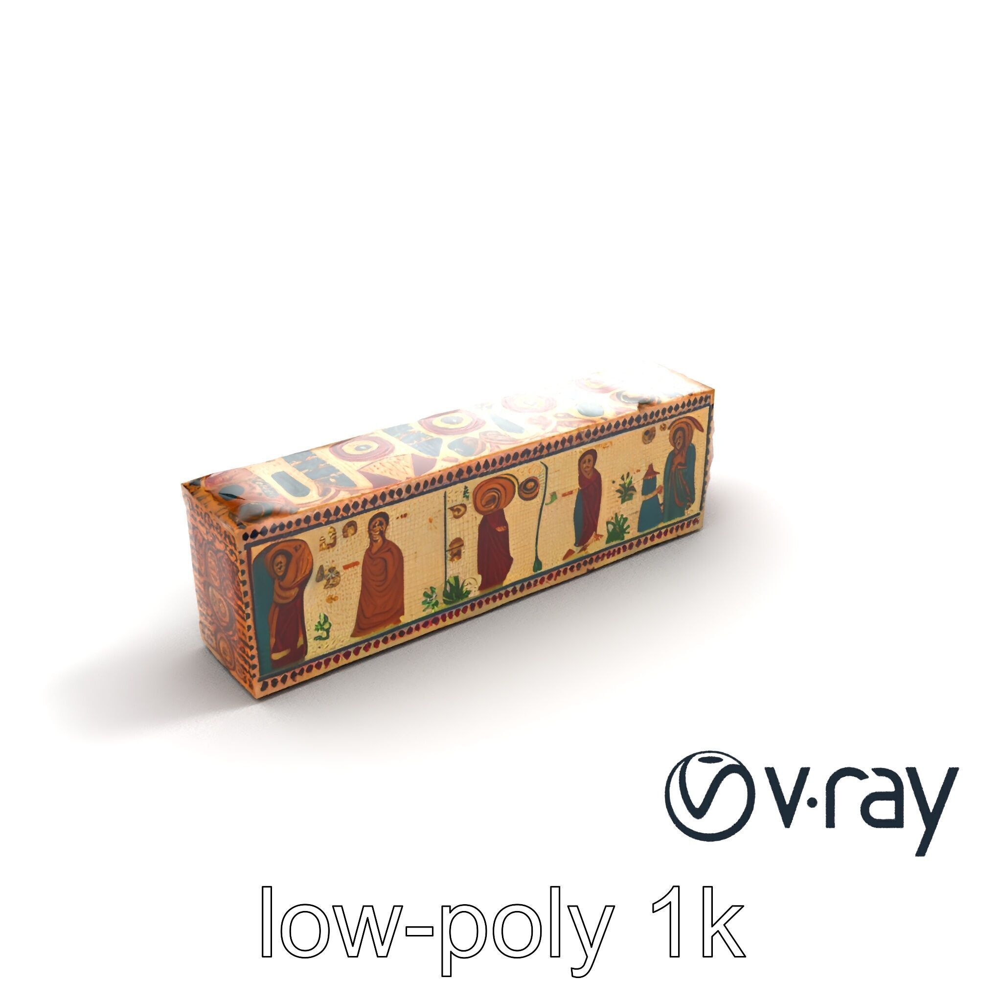 Byzantine Mosaic Panel Religious Iconography model pack Low-poly 3D model_11