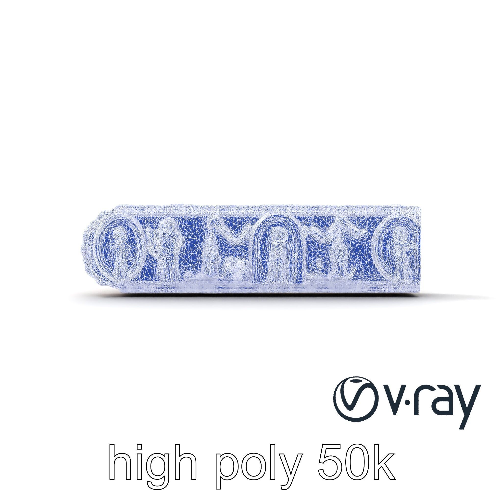 Byzantine Mosaic Panel Religious Iconography model pack Low-poly 3D model_32