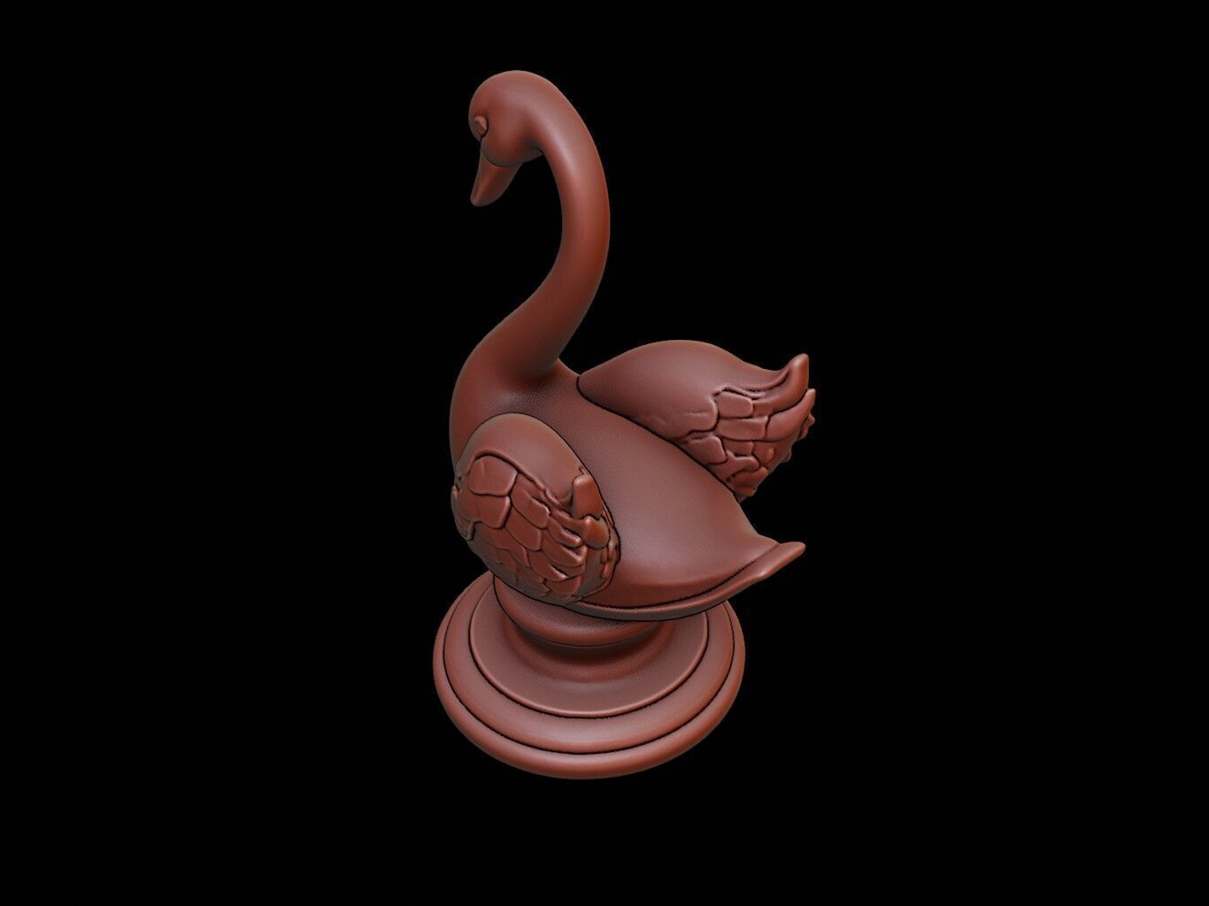 Swan Figure Printable 3D print model_1