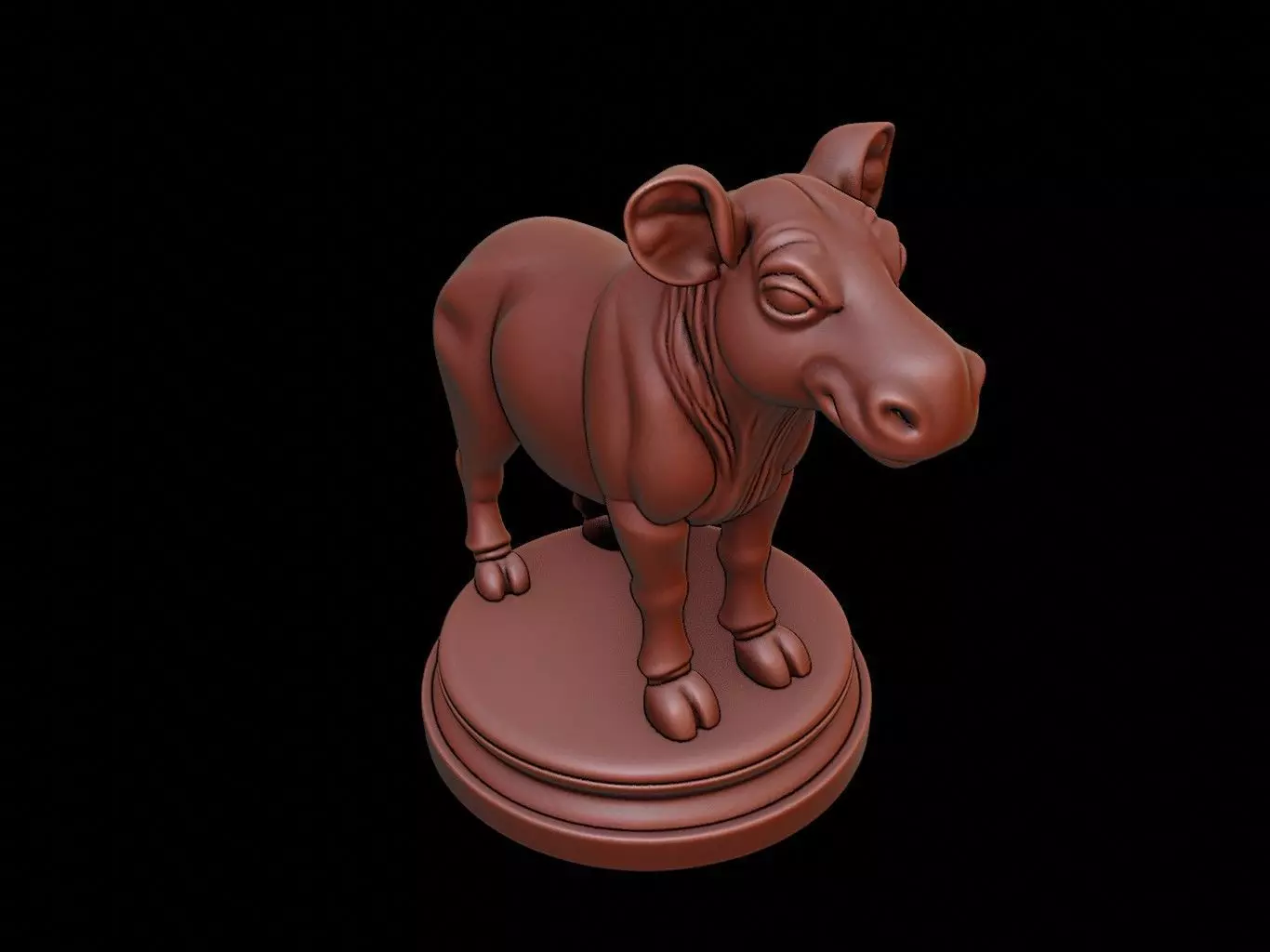 Tapir Figure Printable 3D print model_0