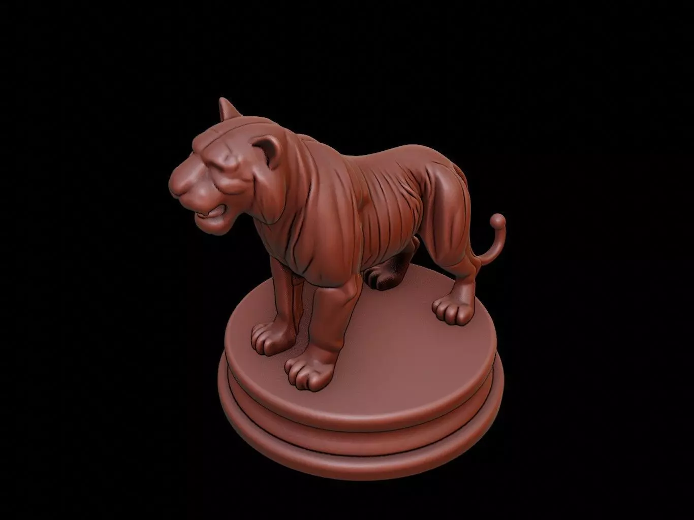 Tiger Figure Printable 3D print model_0