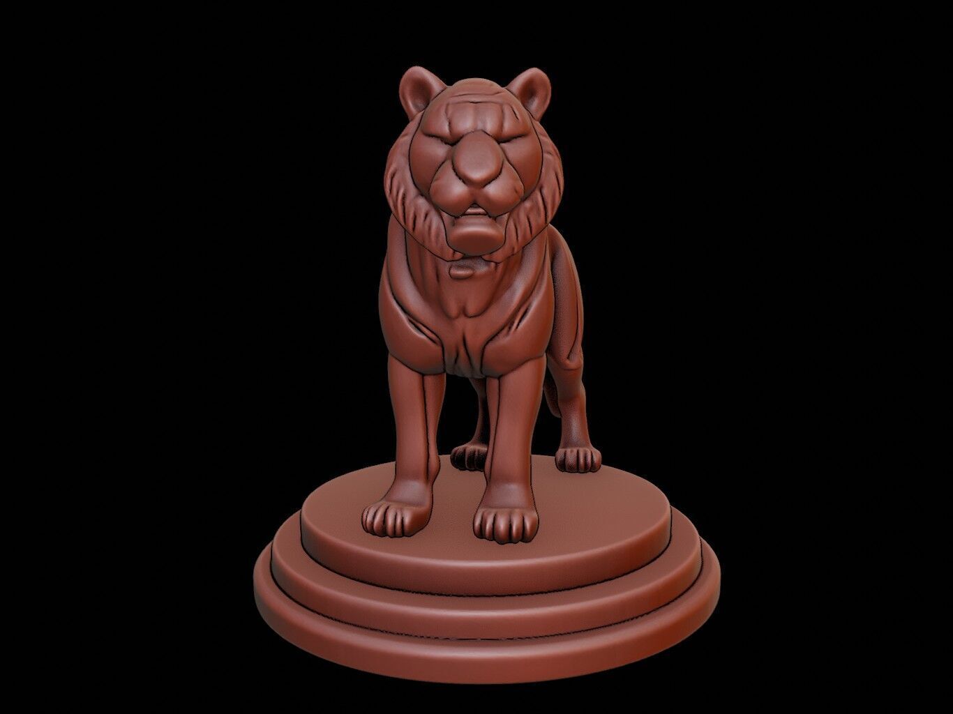 Tiger Figure Printable 3D print model_2