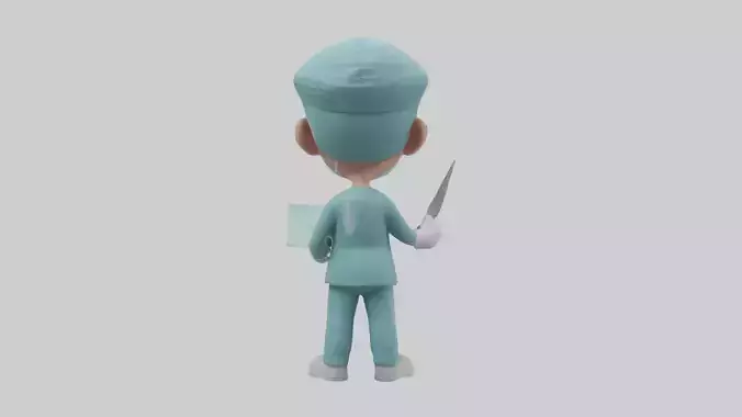 Cartoon Surgeon model