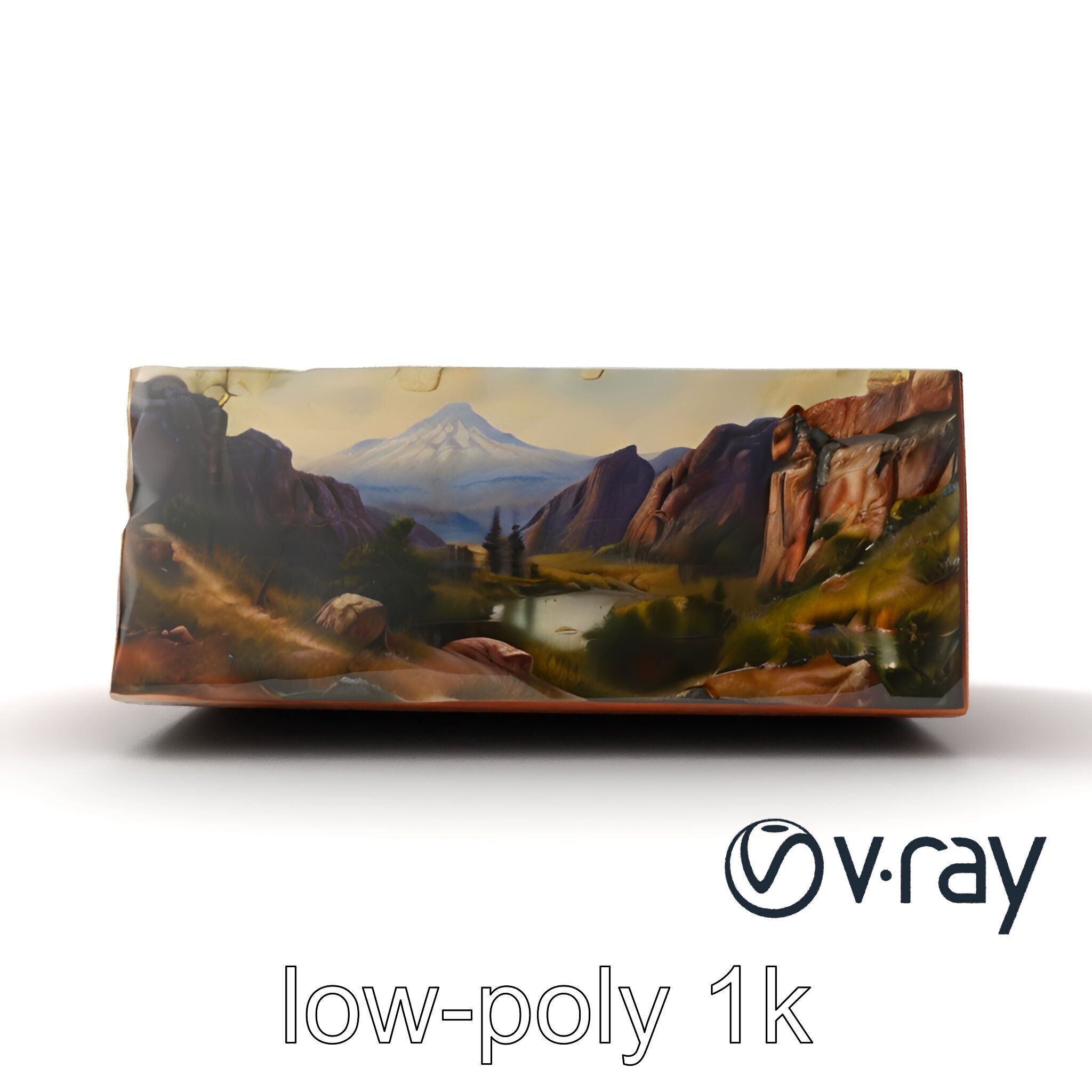 Pre-Raphaelite Oil Painting Natural Scenery model pack Low-poly 3D model_13