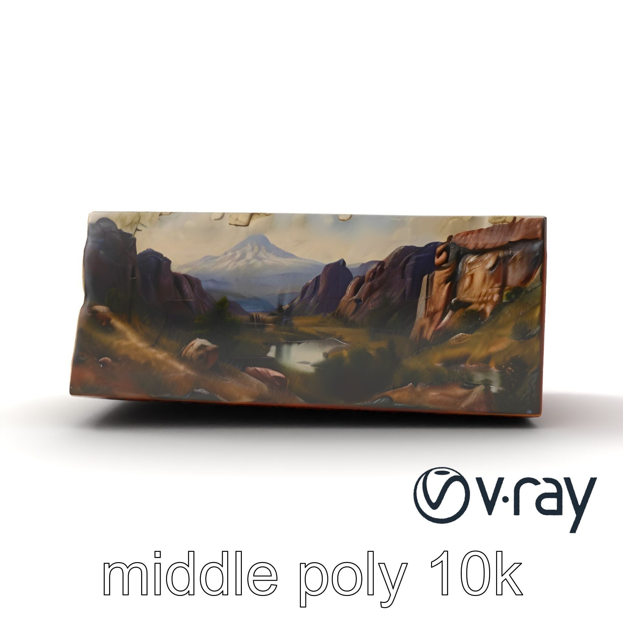 Pre-Raphaelite Oil Painting Natural Scenery model pack Low-poly 3D model_31