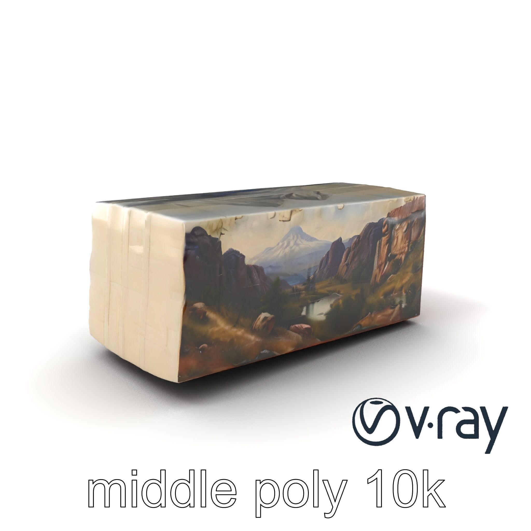 Pre-Raphaelite Oil Painting Natural Scenery model pack Low-poly 3D model_7