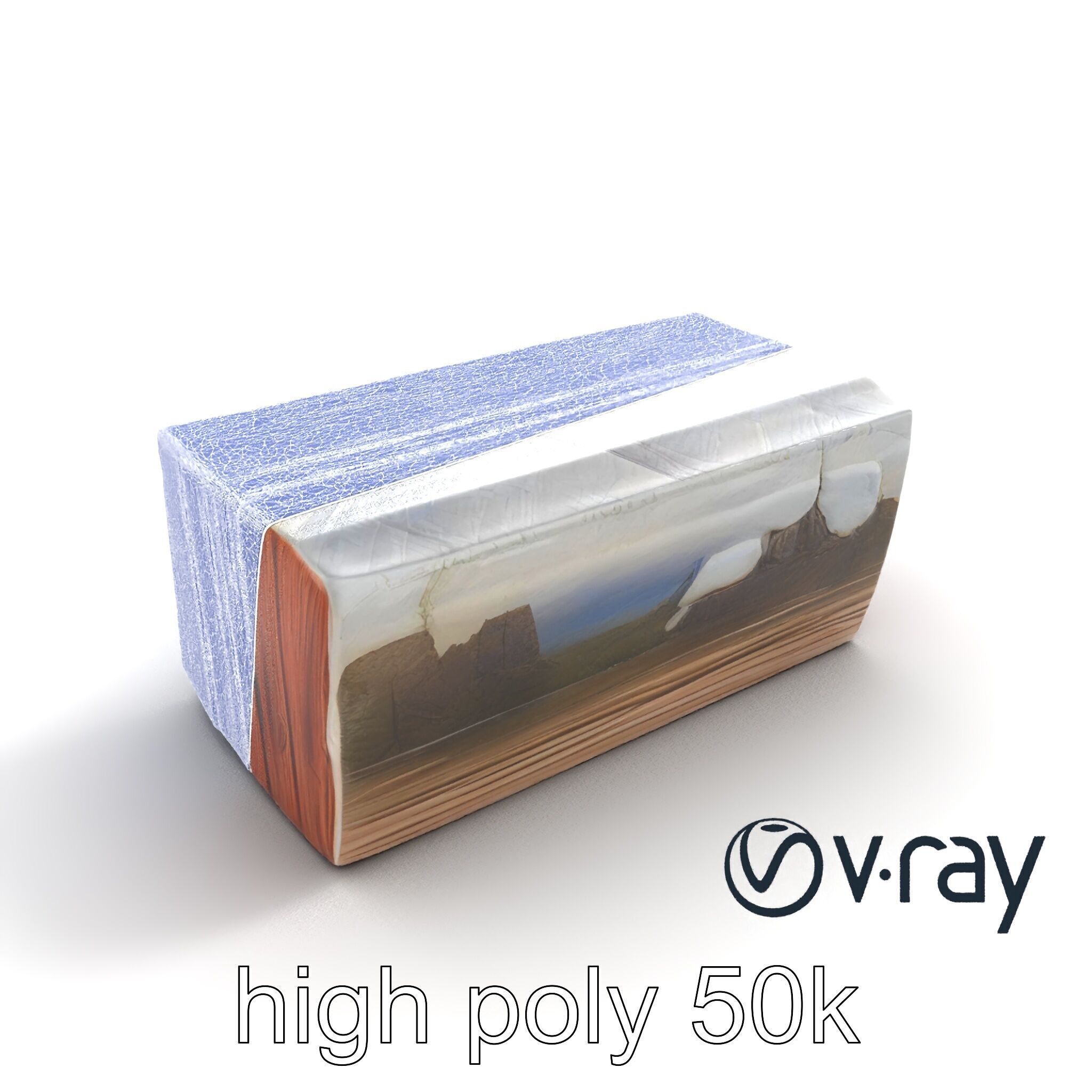 Pre-Raphaelite Oil Painting Natural Scenery model pack Low-poly 3D model_28