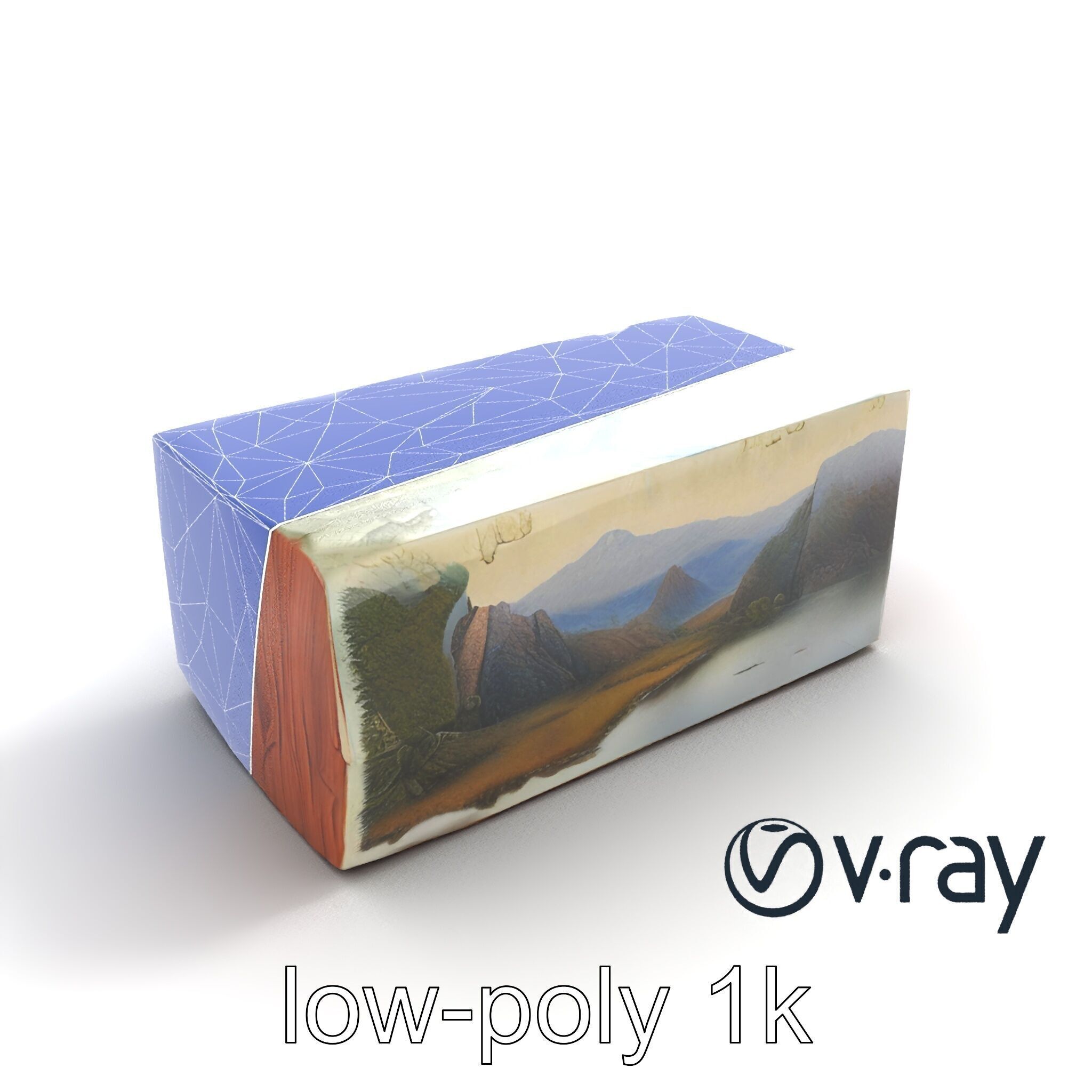 Pre-Raphaelite Oil Painting Natural Scenery model pack Low-poly 3D model_32