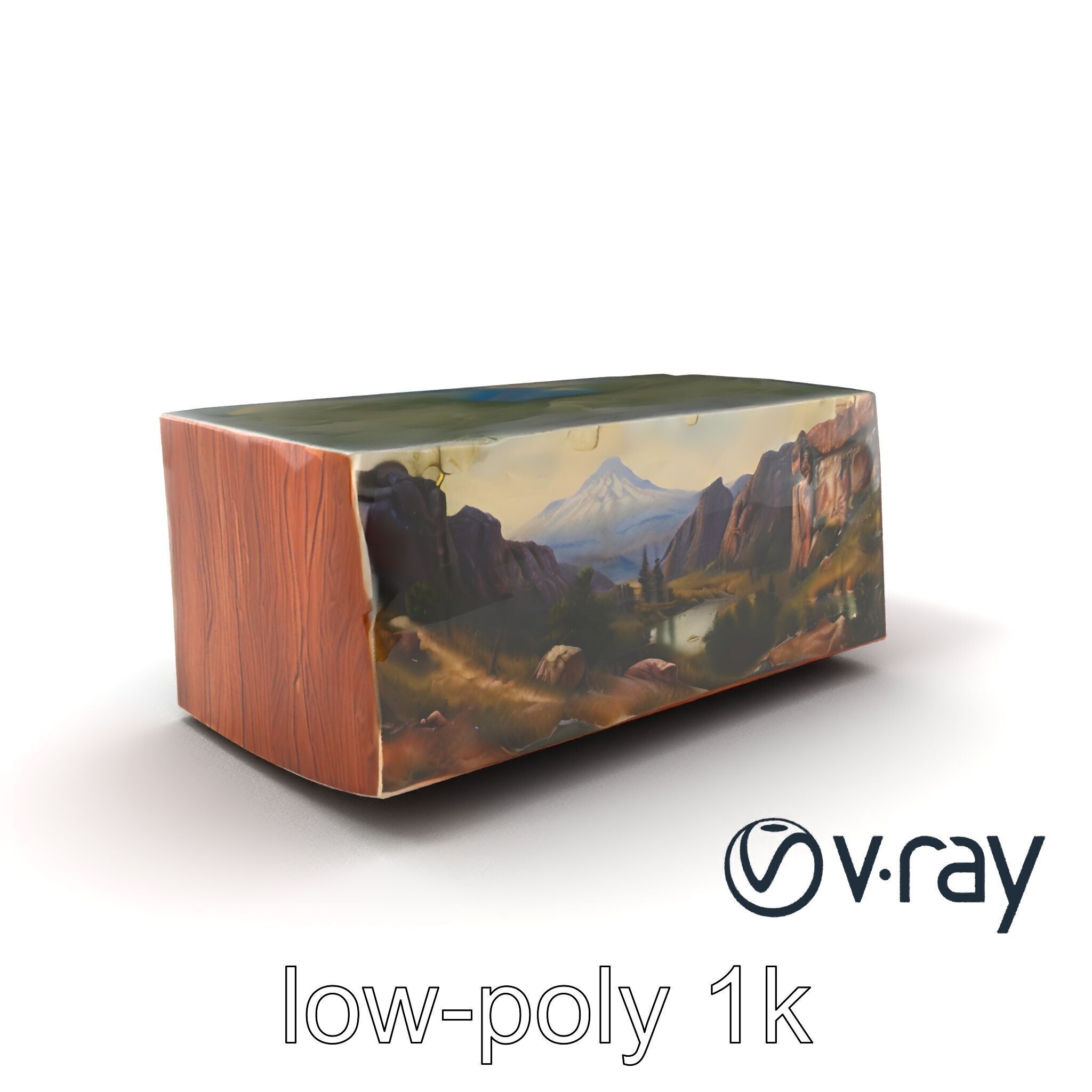 Pre-Raphaelite Oil Painting Natural Scenery model pack Low-poly 3D model_8