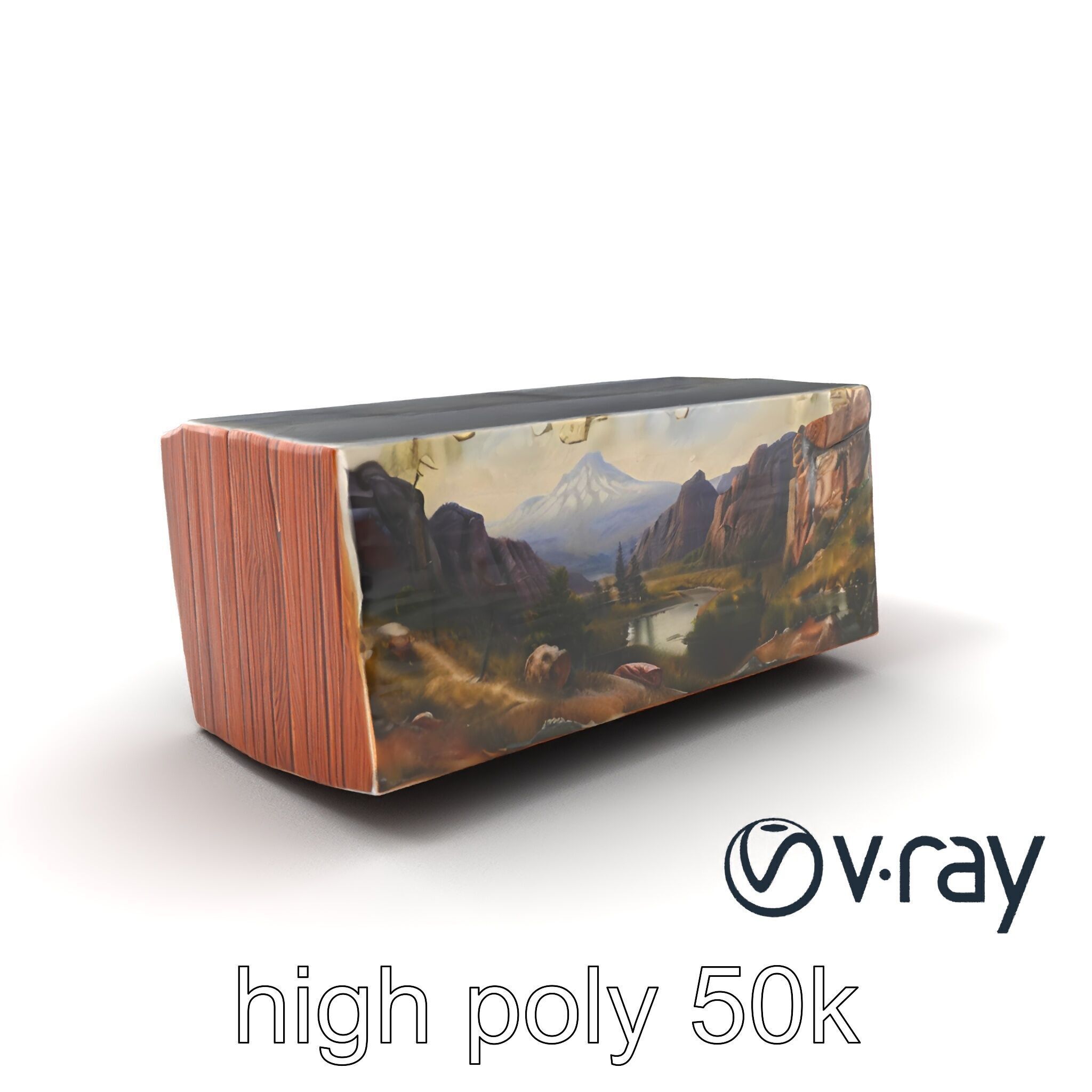 Pre-Raphaelite Oil Painting Natural Scenery model pack Low-poly 3D model_6