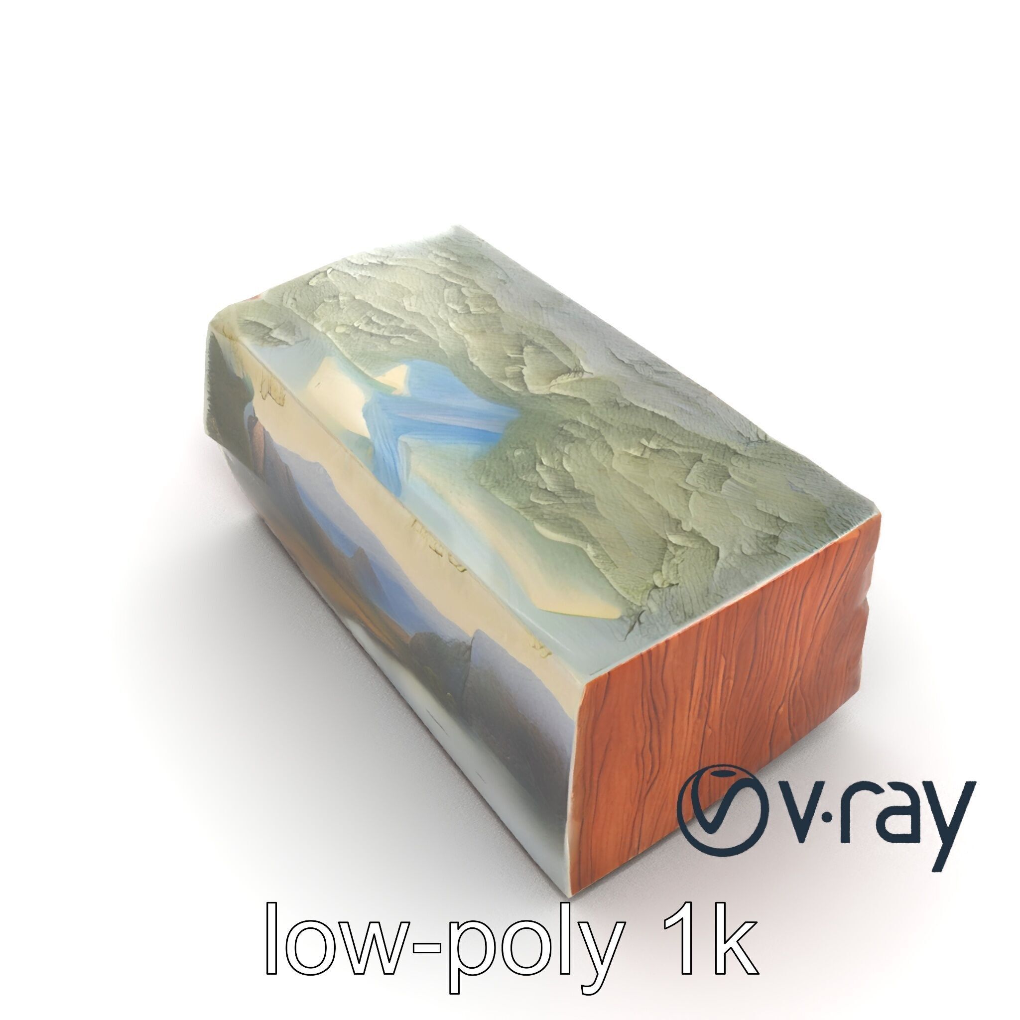 Pre-Raphaelite Oil Painting Natural Scenery model pack Low-poly 3D model_29