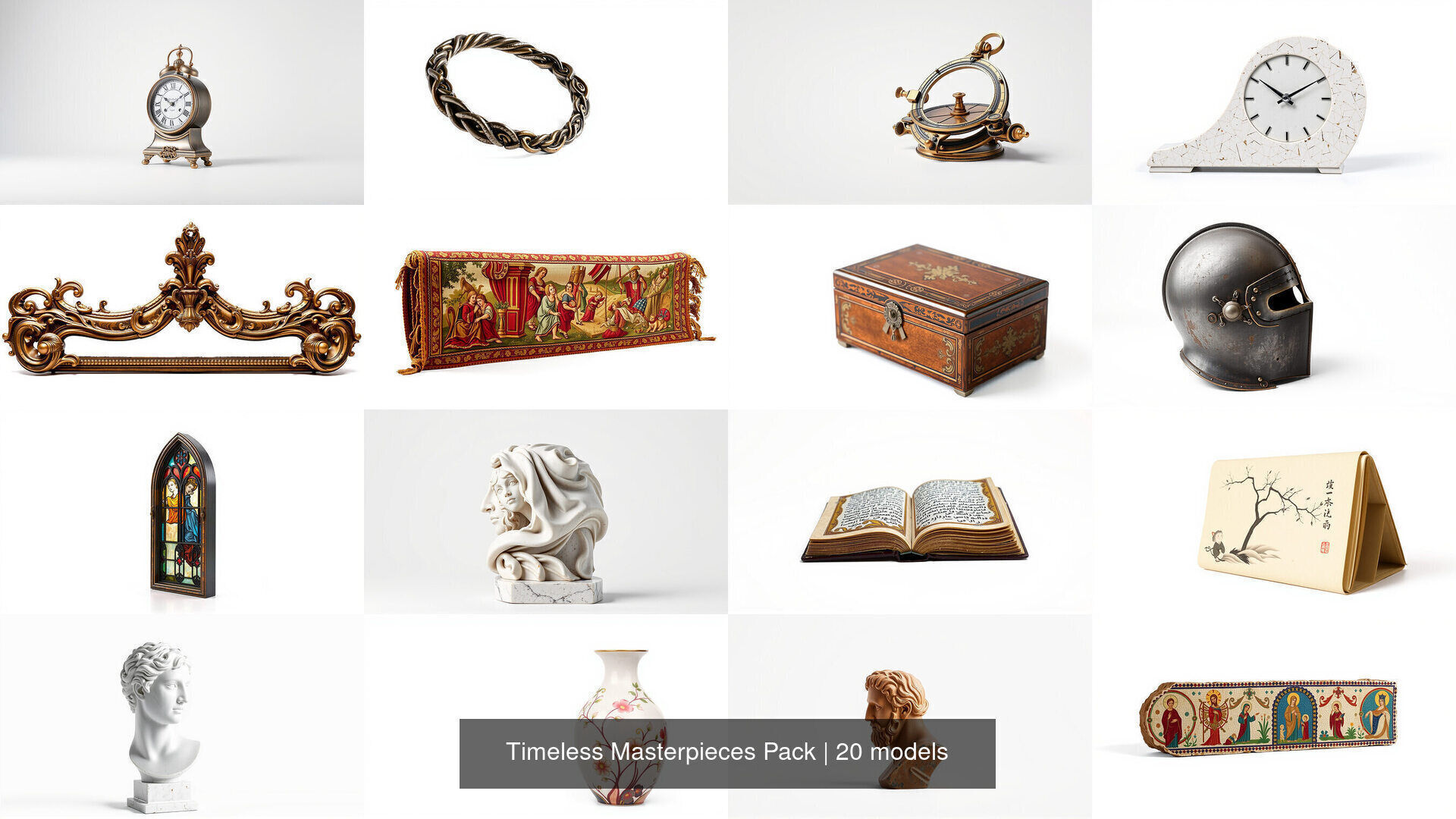 Timeless Masterpieces Pack 3D Model Collection_23
