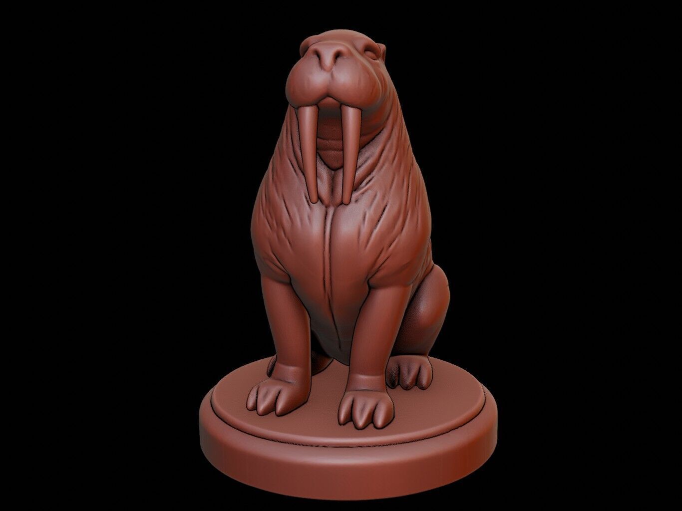 Walrus Figure Printable 3D print model_2