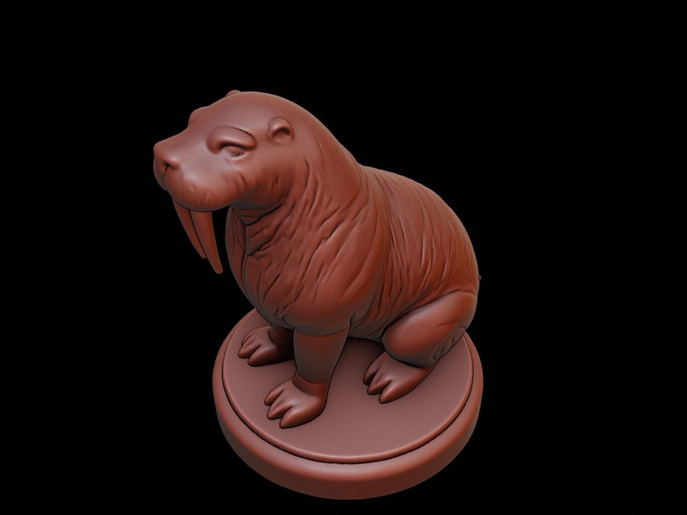 Walrus Figure Printable 3D print model_1