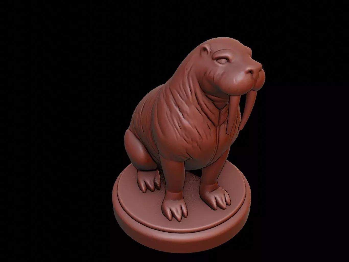 Walrus Figure Printable 3D print model_0