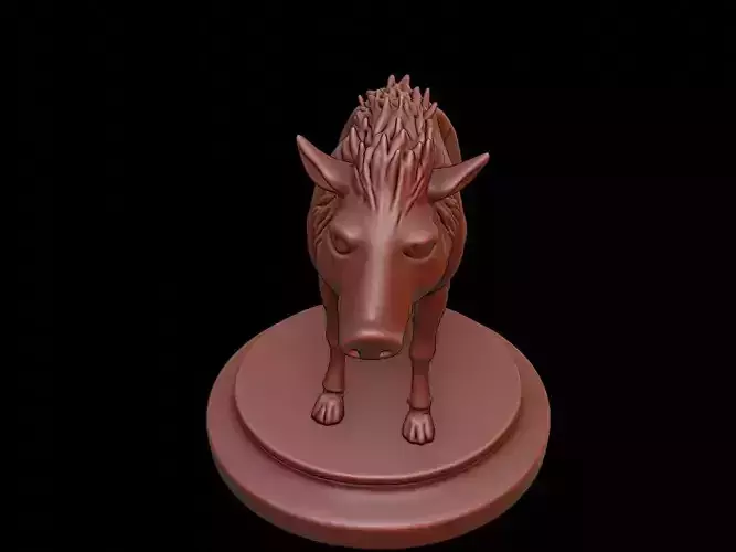 Wild Boar Figure Printable 3D print model