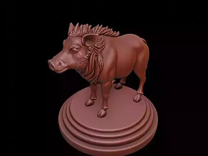 Wild Boar Figure Printable 3D print model