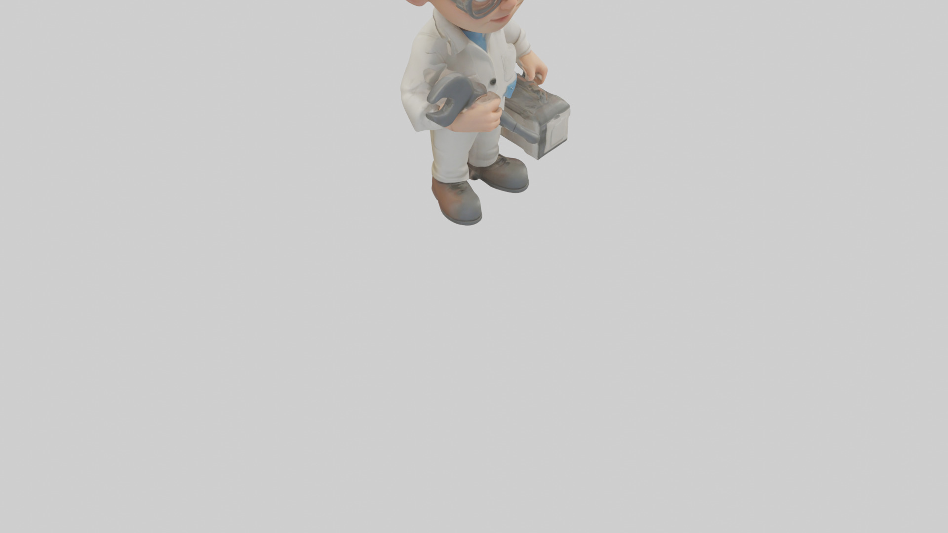 Cartoon Technician model 3D model_7