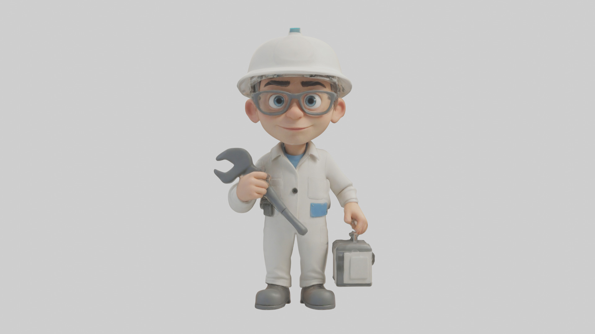 Cartoon Technician model 3D model_9