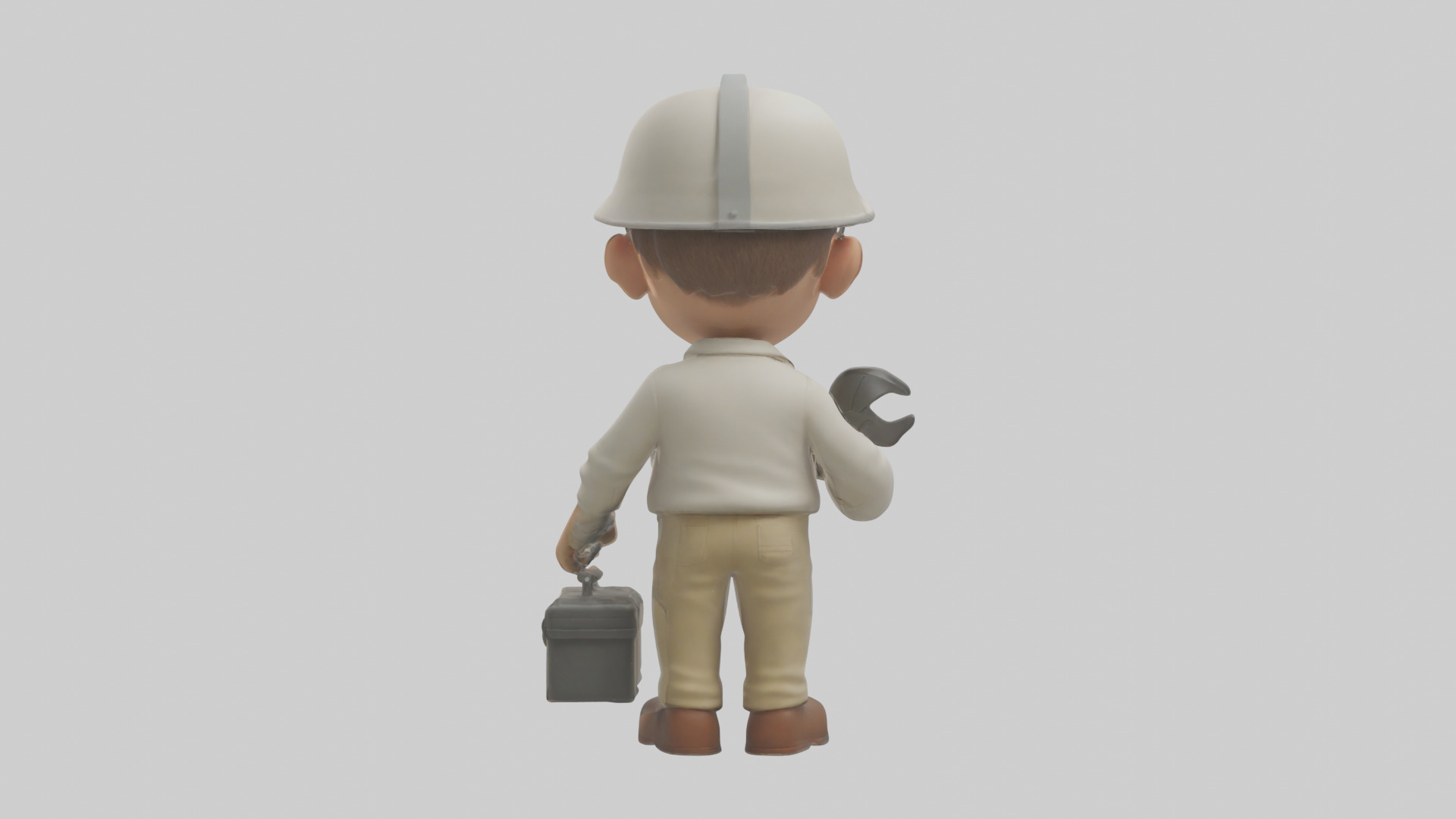 Cartoon Technician model 3D model_1