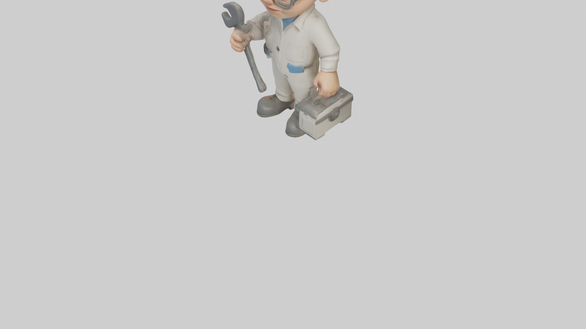 Cartoon Technician model 3D model_6