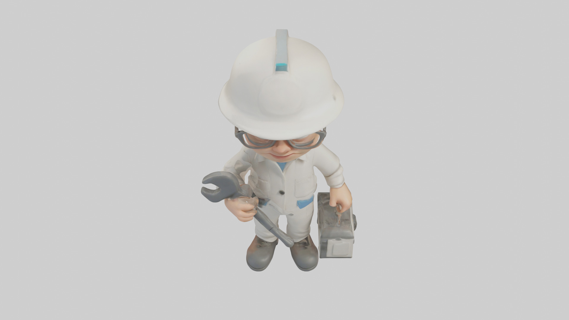Cartoon Technician model 3D model_16