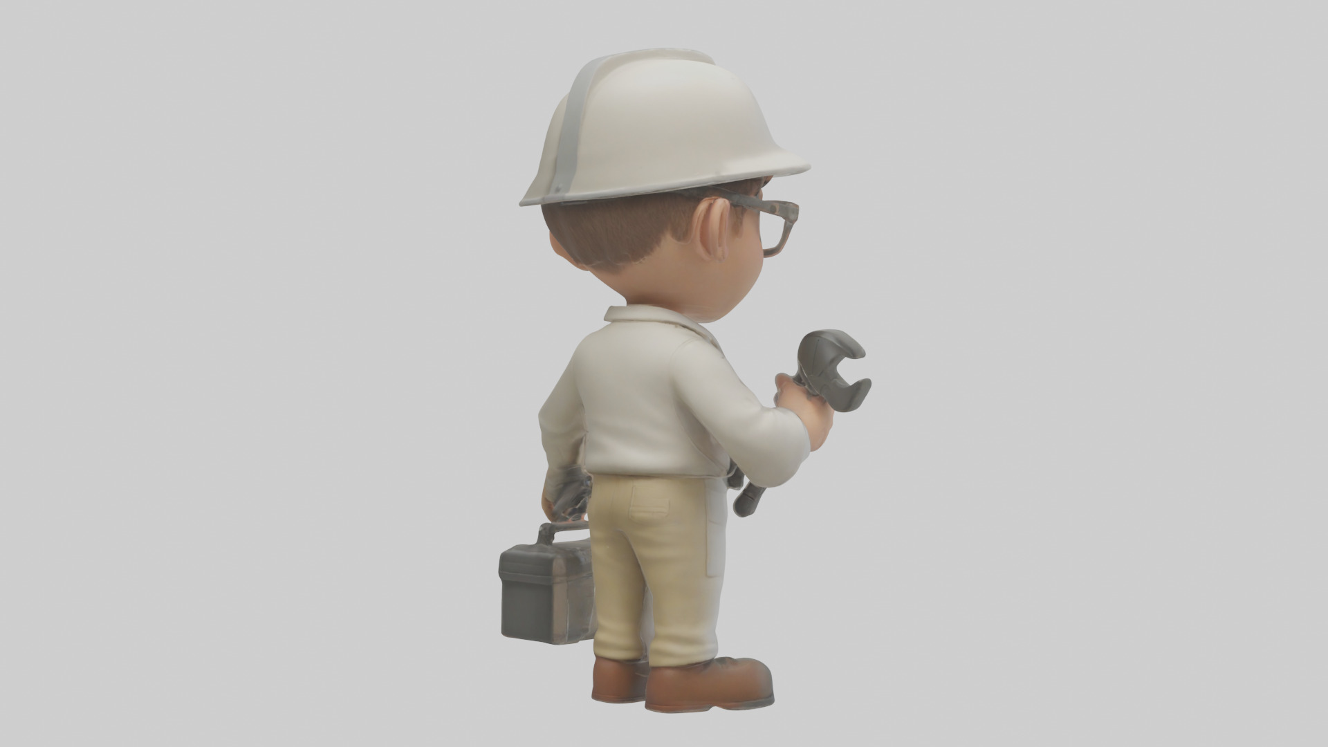 Cartoon Technician model 3D model_3