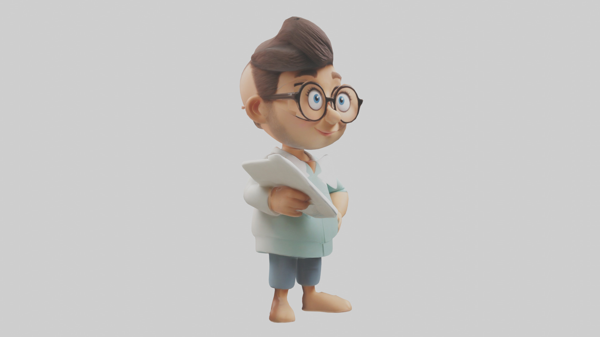 Cartoon Therapist model 3D model_8