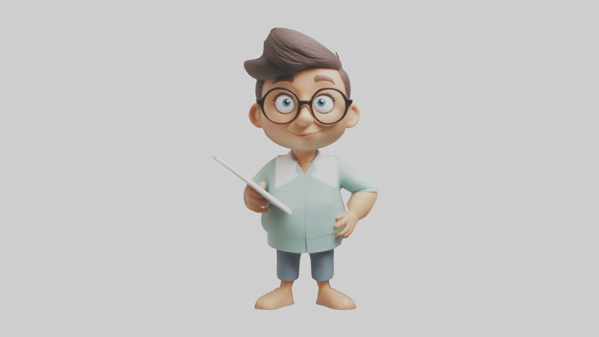 Cartoon Therapist model 3D model_9