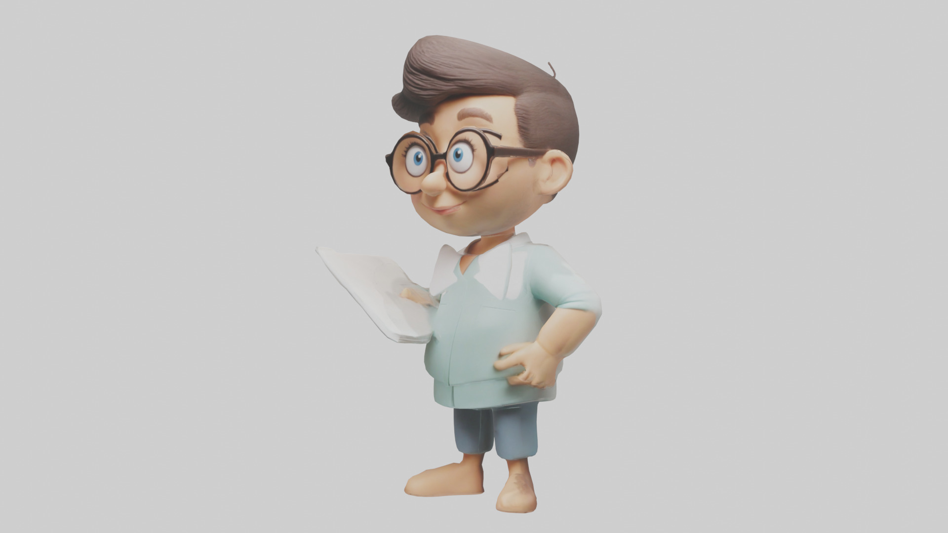 Cartoon Therapist model 3D model_10