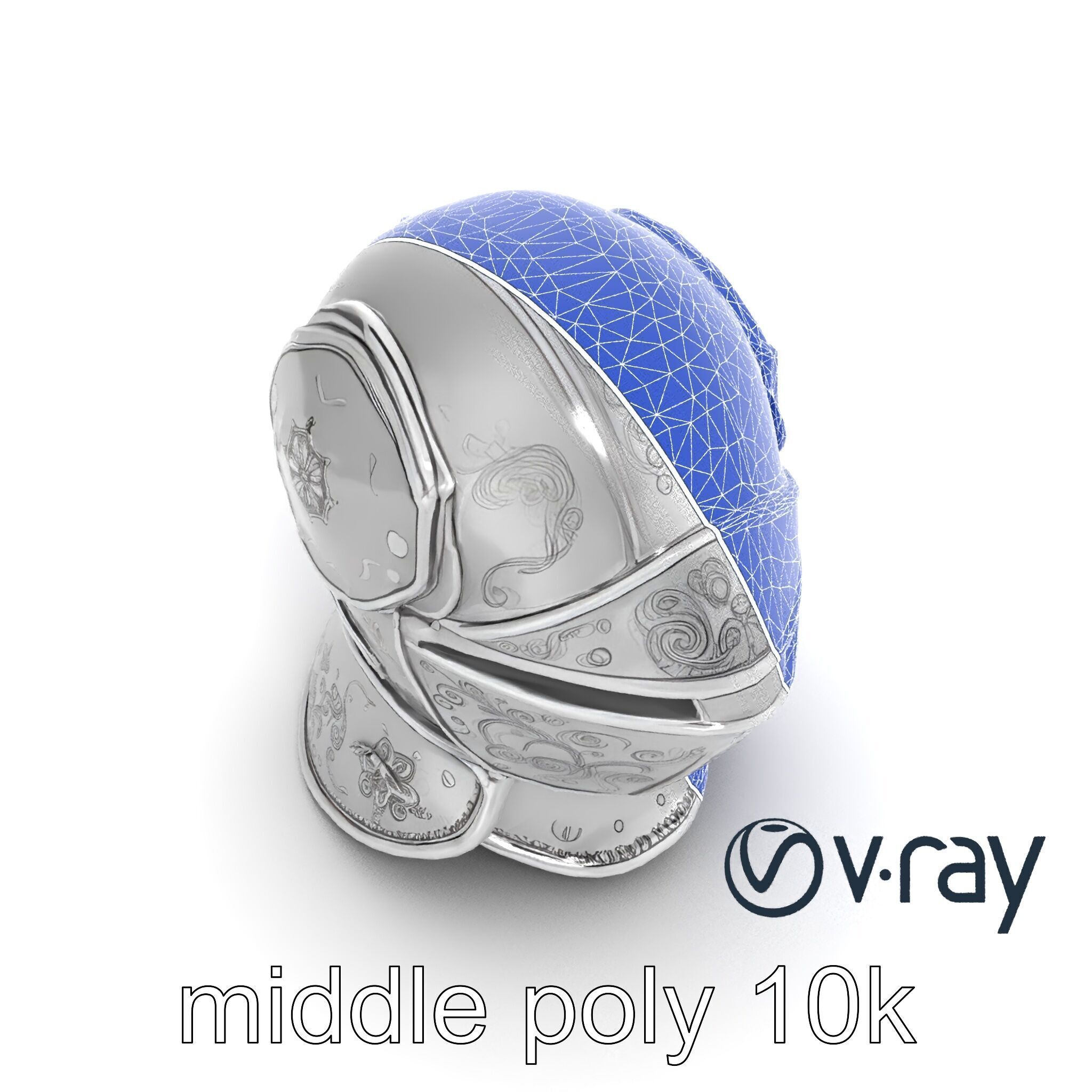 Renaissance Knight Armor 3D model pack Low-poly 3D model_32