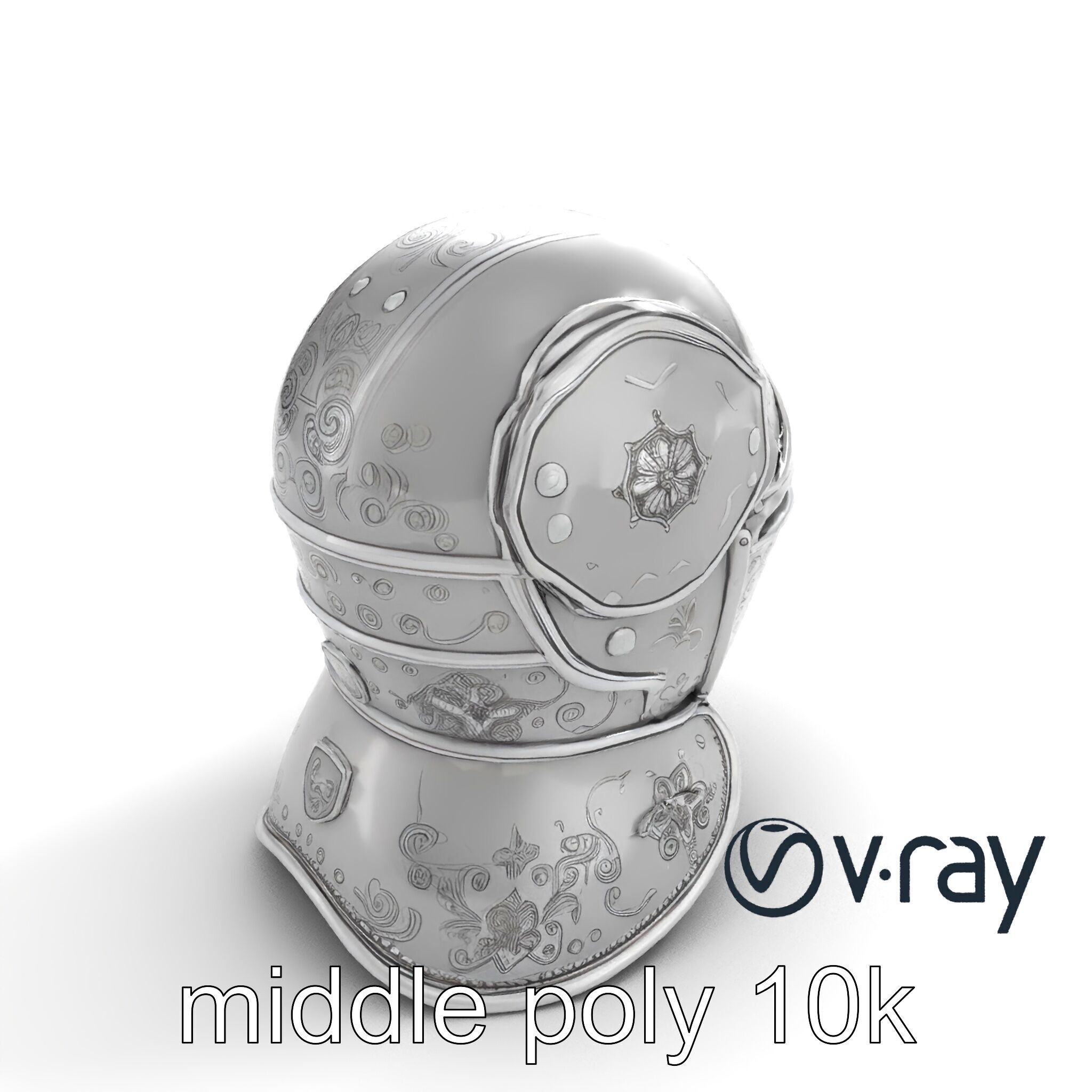 Renaissance Knight Armor 3D model pack Low-poly 3D model_6
