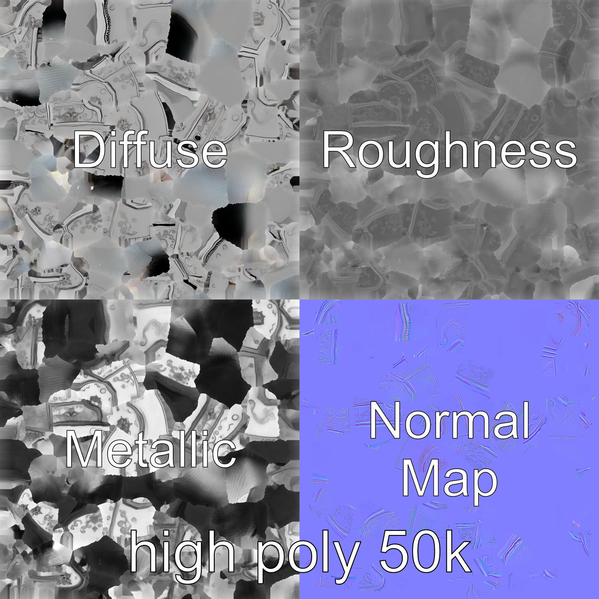 Renaissance Knight Armor 3D model pack Low-poly 3D model_2