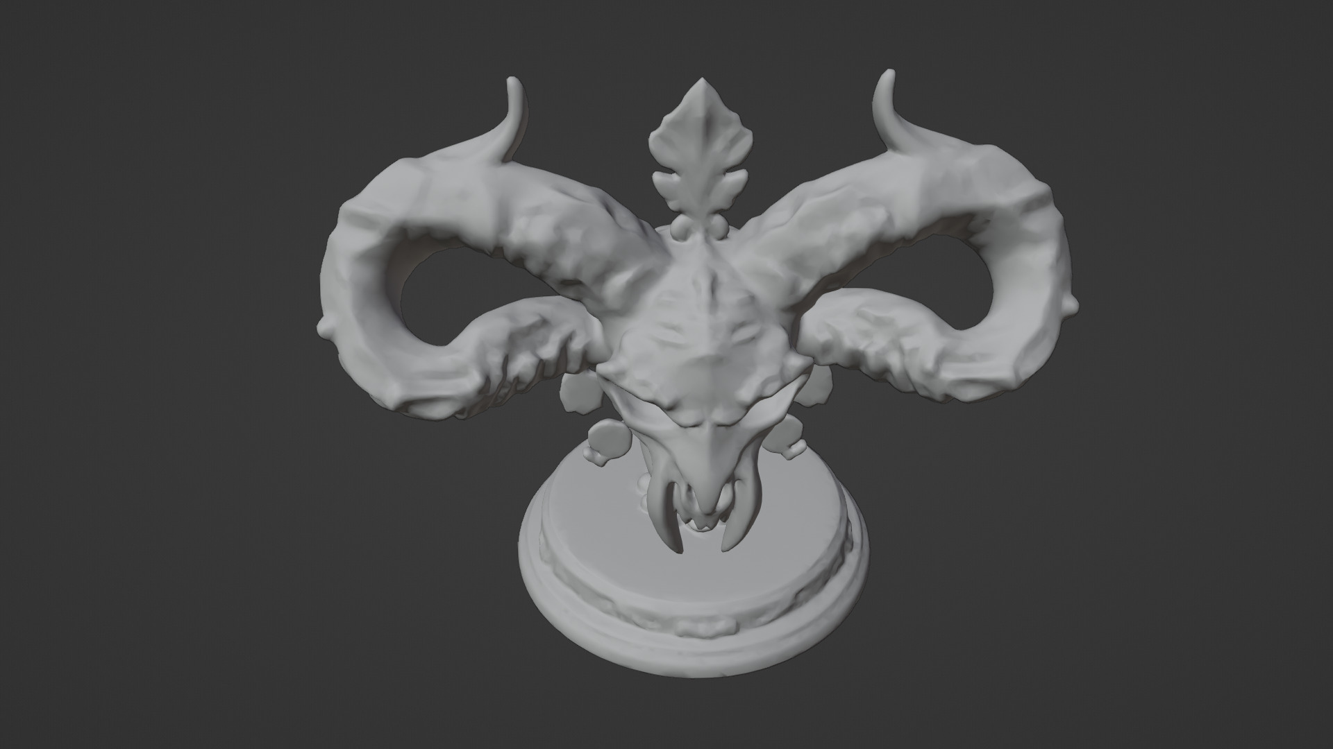 alien head statue Low-poly 3D model_6