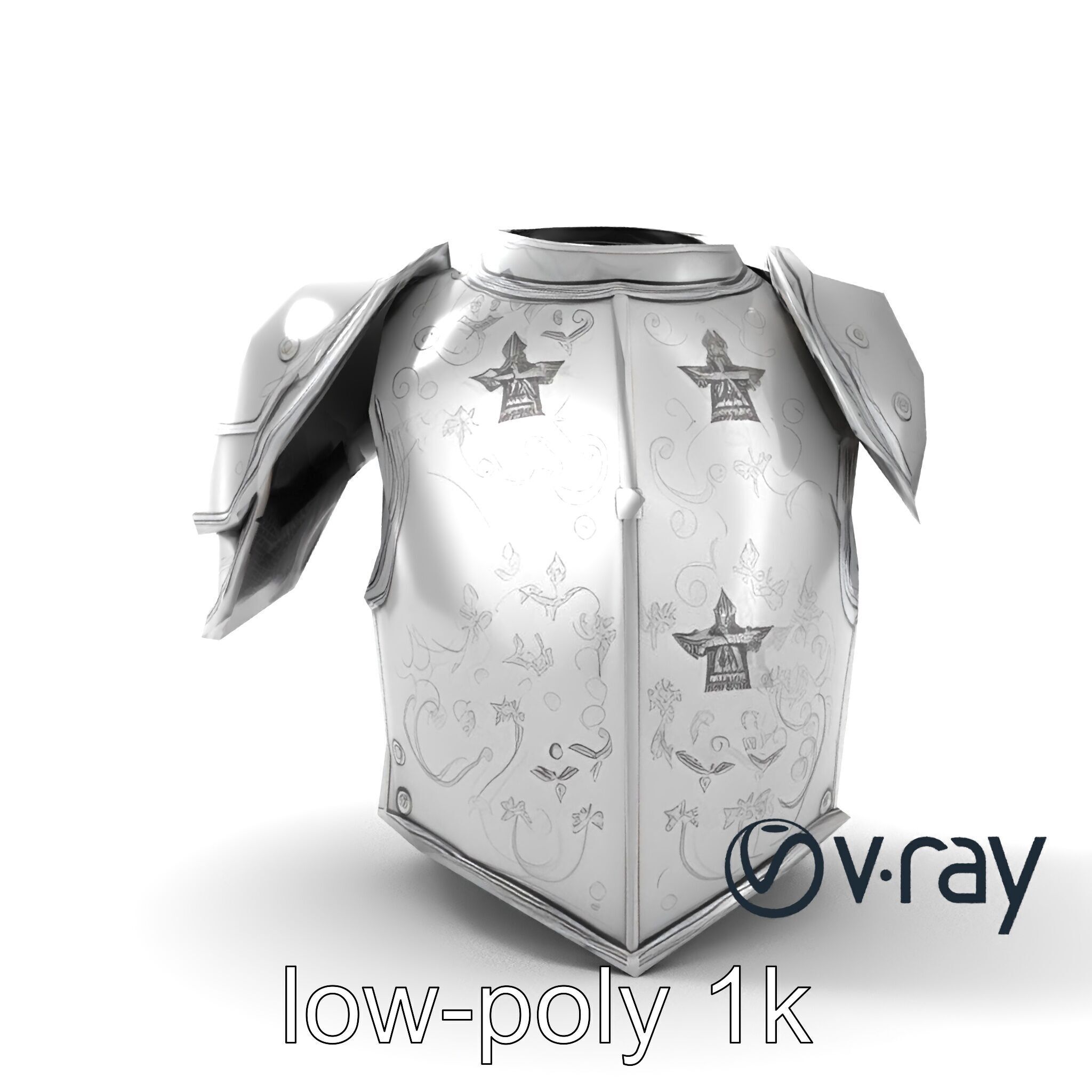 Legendary Paladin Armor Radiant Steel model pack Low-poly 3D model_26