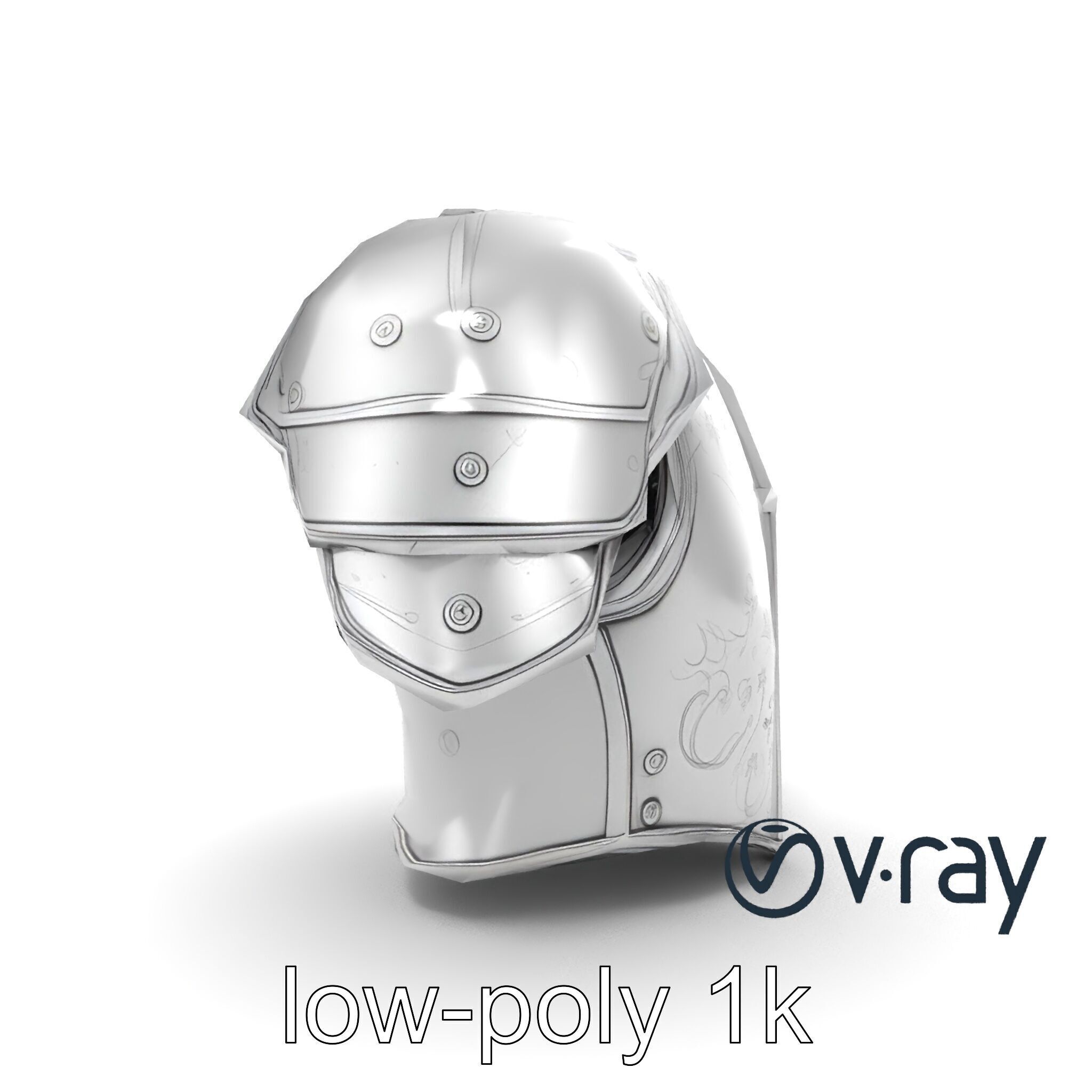 Legendary Paladin Armor Radiant Steel model pack Low-poly 3D model_15