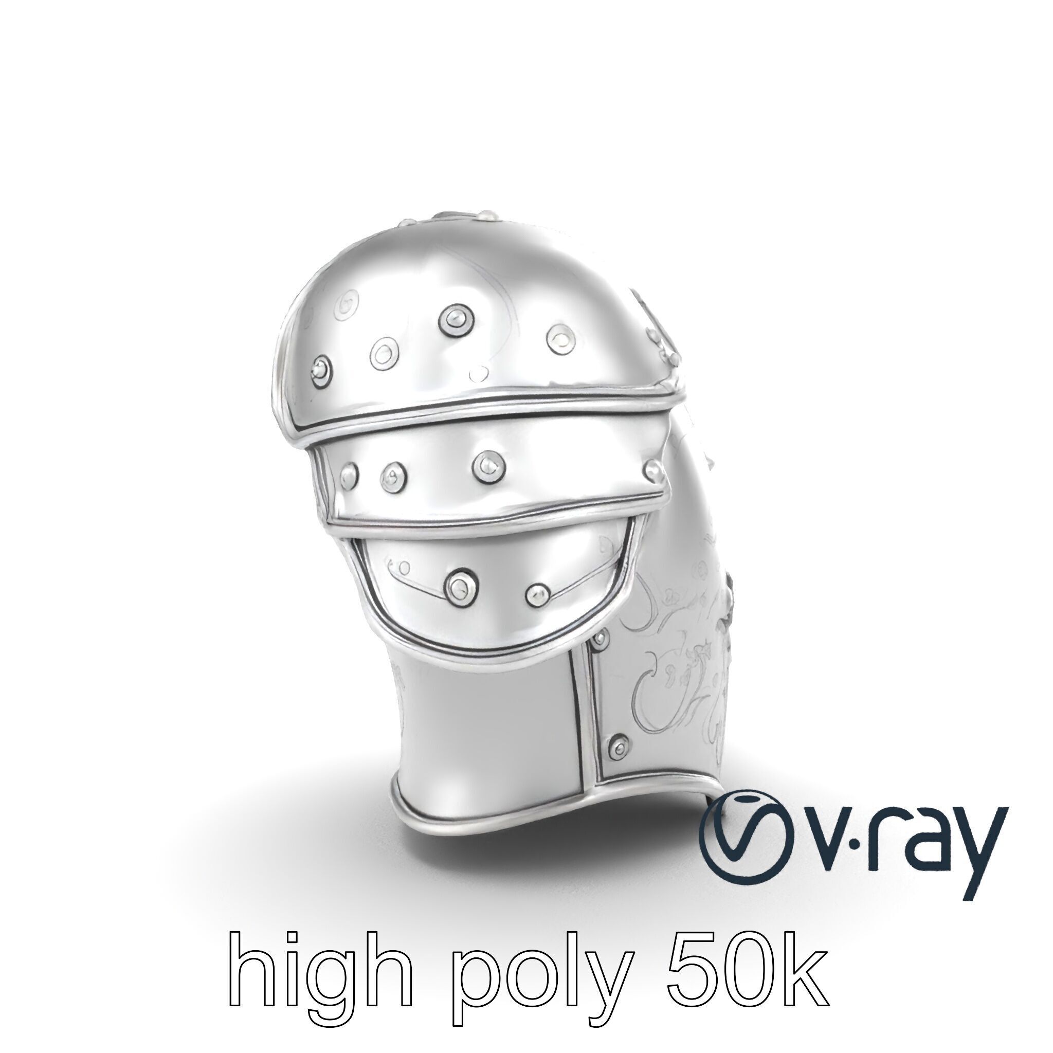 Legendary Paladin Armor Radiant Steel model pack Low-poly 3D model_12