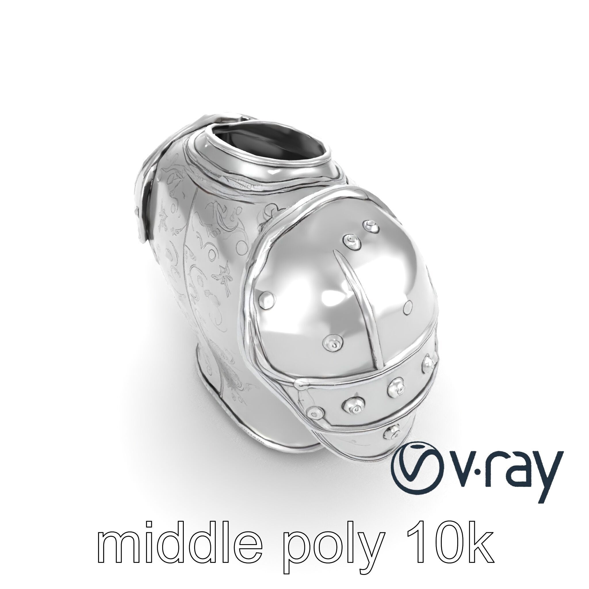 Legendary Paladin Armor Radiant Steel model pack Low-poly 3D model_24