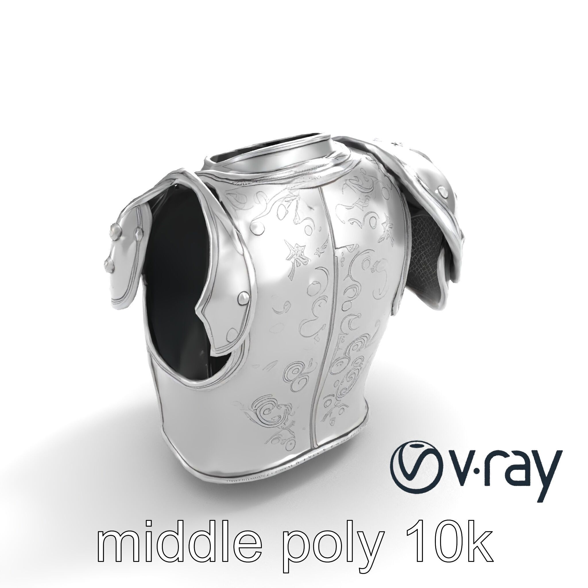 Legendary Paladin Armor Radiant Steel model pack Low-poly 3D model_9