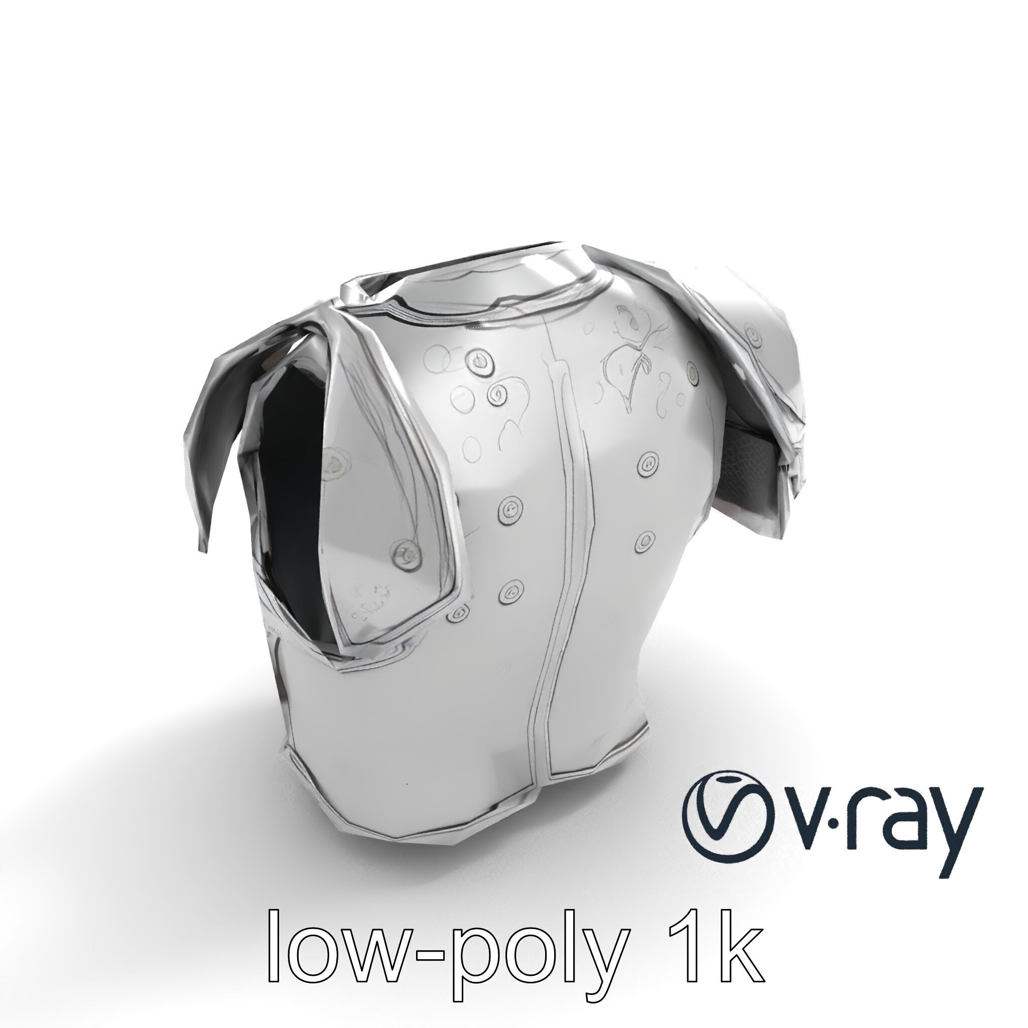 Legendary Paladin Armor Radiant Steel model pack Low-poly 3D model_7