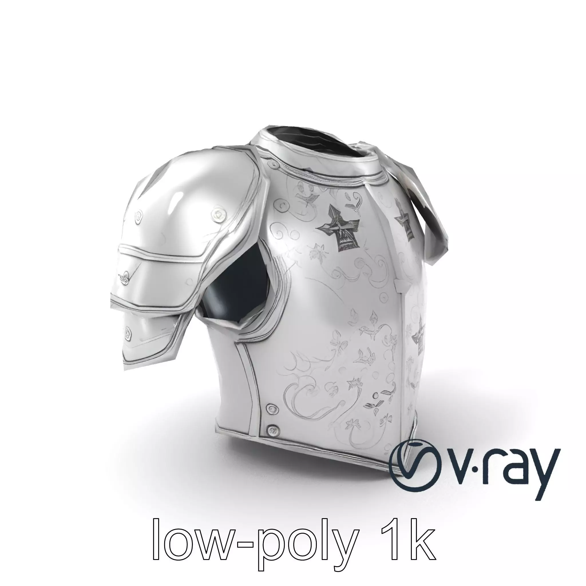 Legendary Paladin Armor Radiant Steel model pack Low-poly 3D model_0