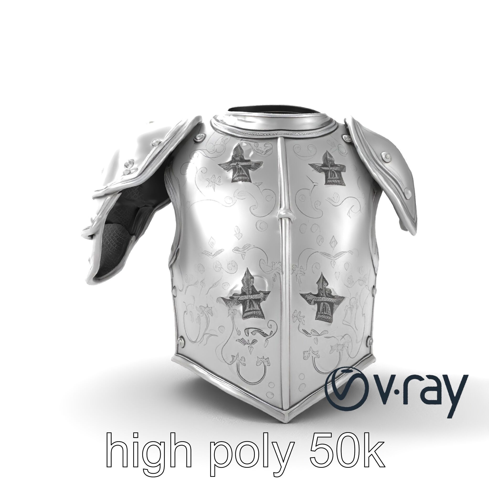 Legendary Paladin Armor Radiant Steel model pack Low-poly 3D model_13