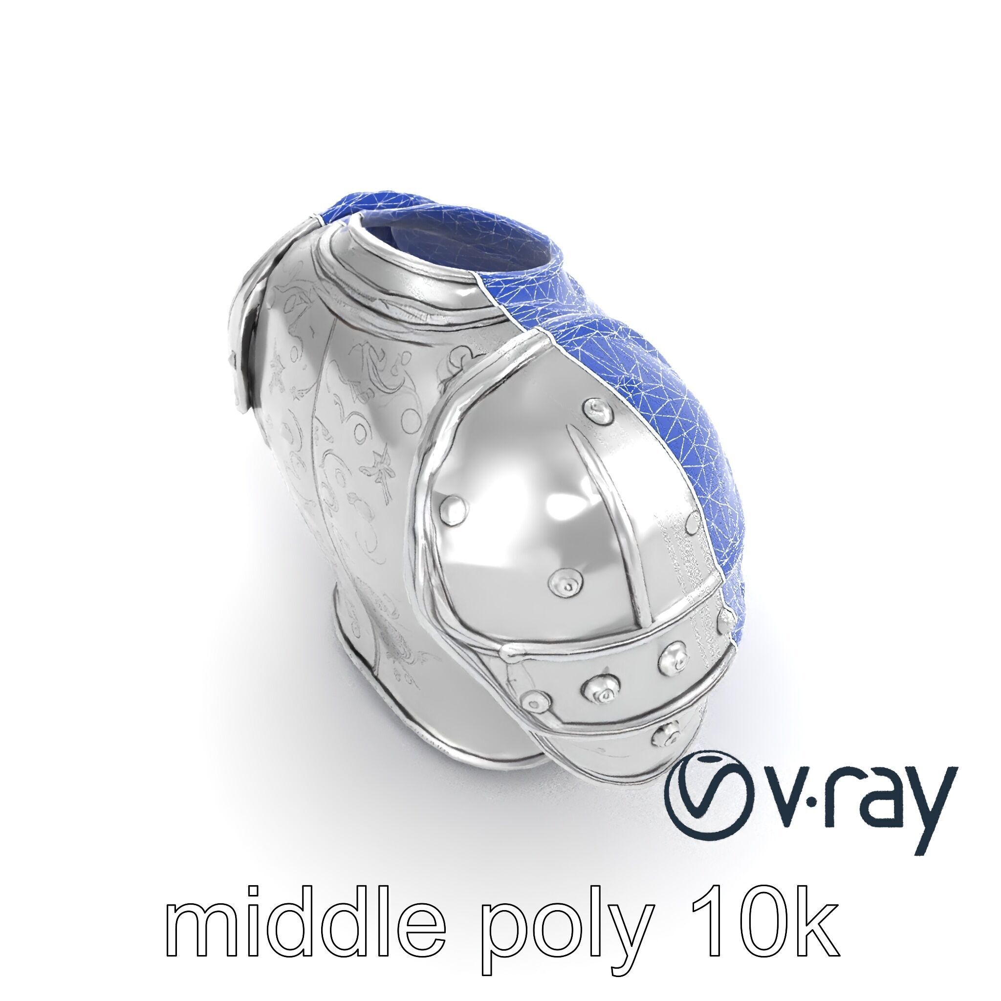 Legendary Paladin Armor Radiant Steel model pack Low-poly 3D model_28