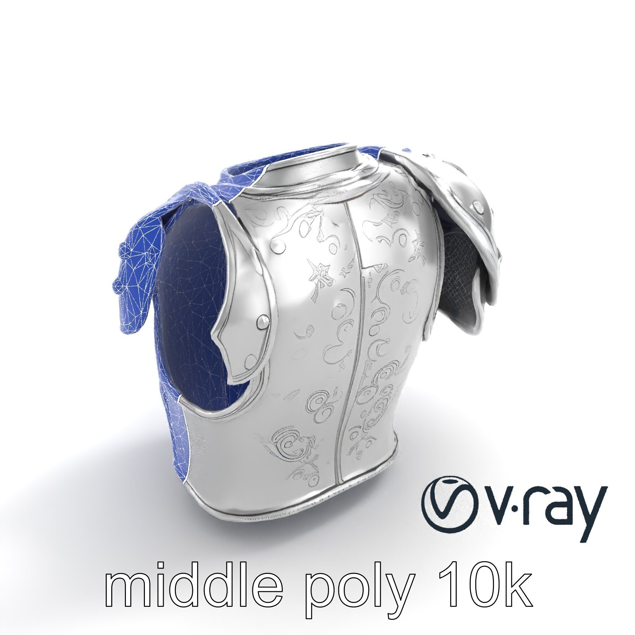 Legendary Paladin Armor Radiant Steel model pack Low-poly 3D model_31